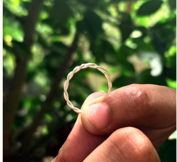 Band Handmade Silver Ring, 925 Sterling Silver, Dainty Silver Ring,