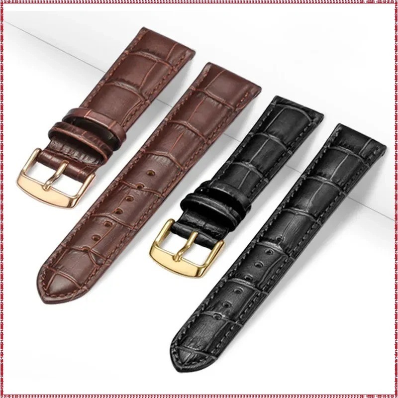 Genuine Leather Mens Watch Strap Band Brown Black 12mm 14mm 16mm 18mm 20mm 22mm