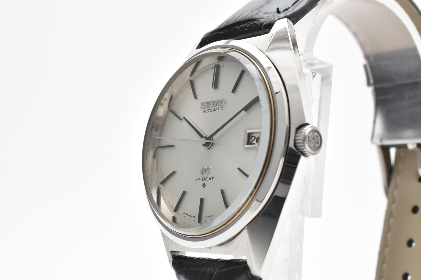 MINT Vintage SEIKO Grand Seiko 5645-7010 Silver Dial Men’s Watch 35mm Japan