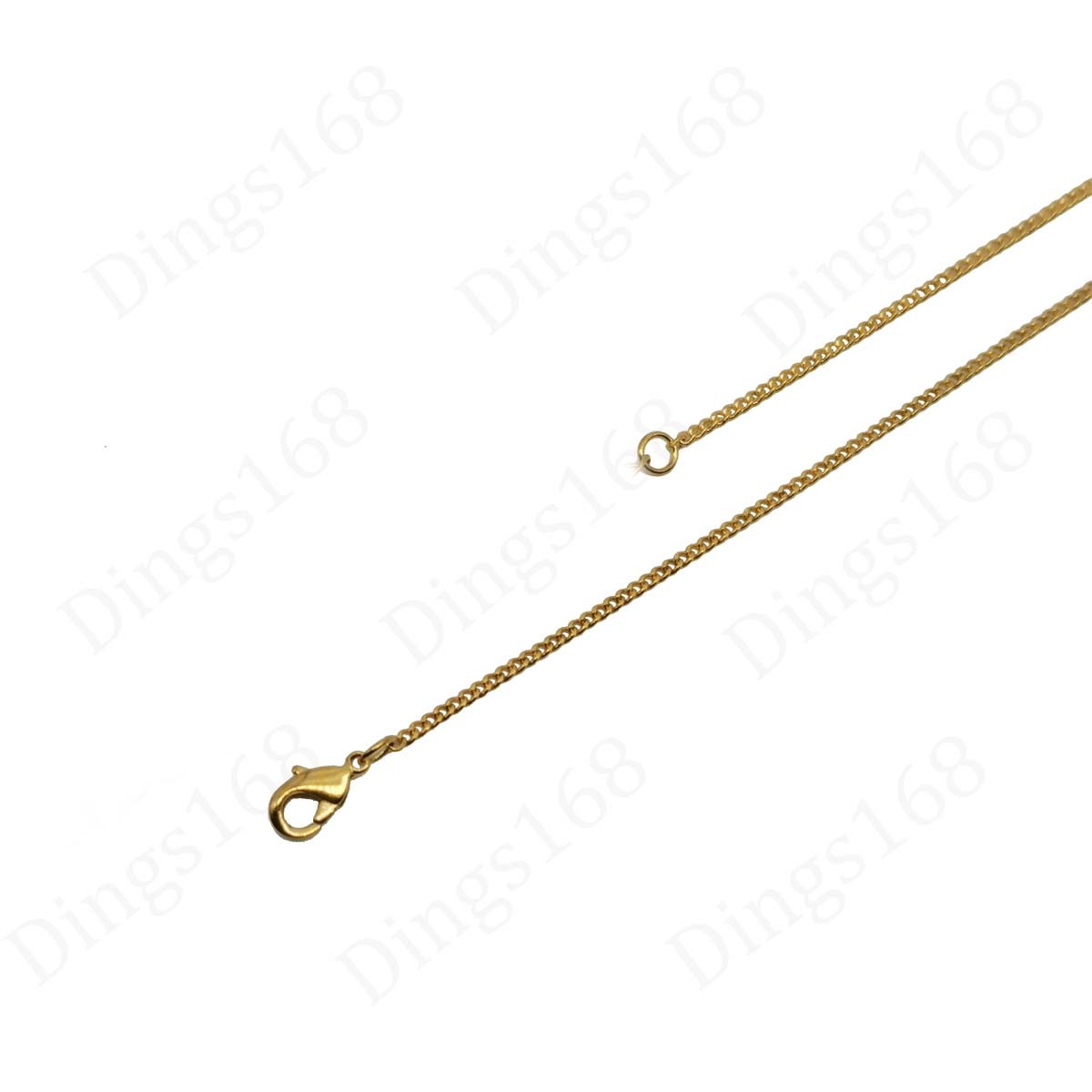 Genuine 18K Yellow Gold Filled Italian 16inch 1mm thin Cable Chain Necklace A146