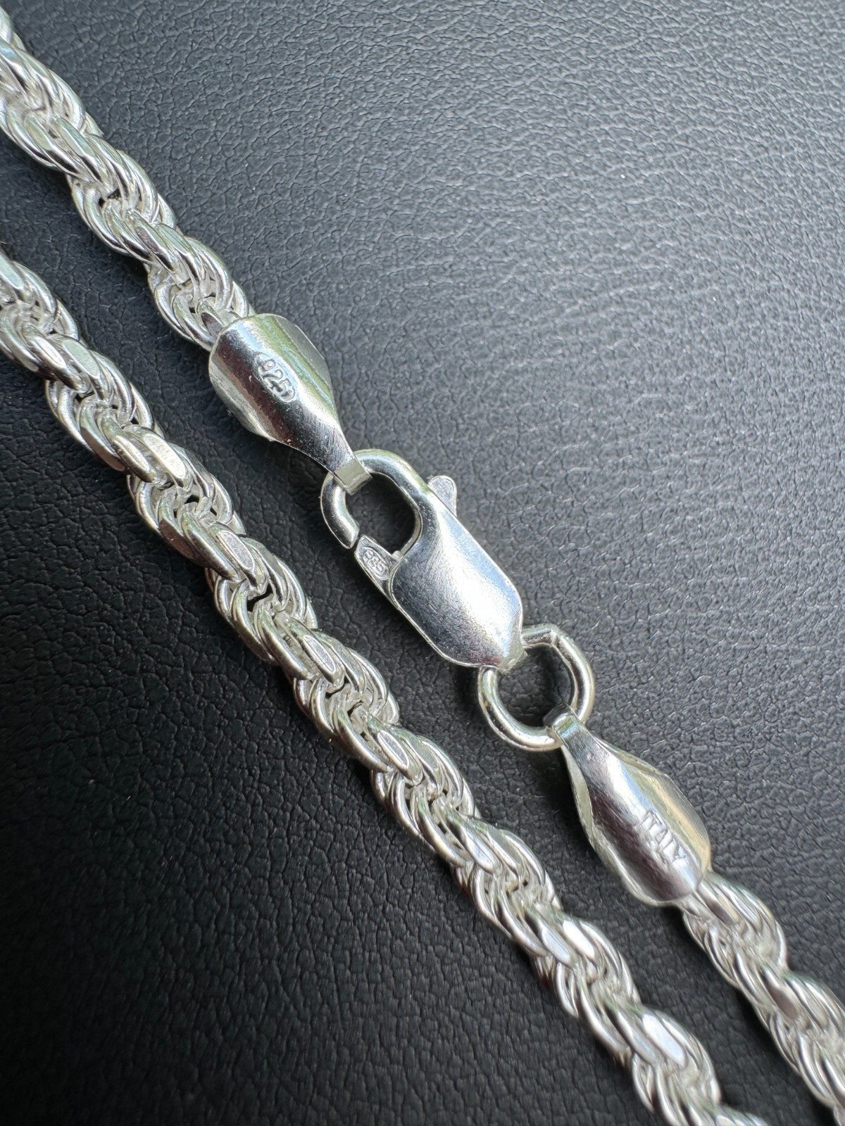 Cadena Rope Plata Esterlina 925 Real Hombre Mujer 1.5-5mm Italia 16-30″