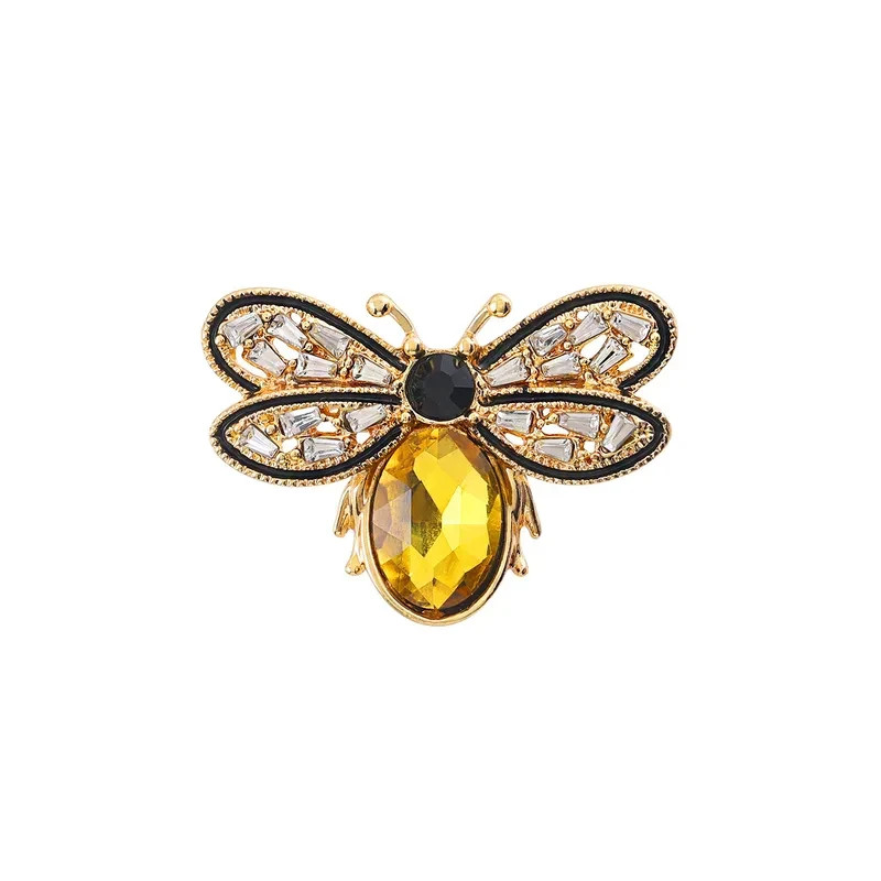 Vintage Bee Brooch Pin – Gold Tone Enamel Honeybee Insect Jewelry Accessory