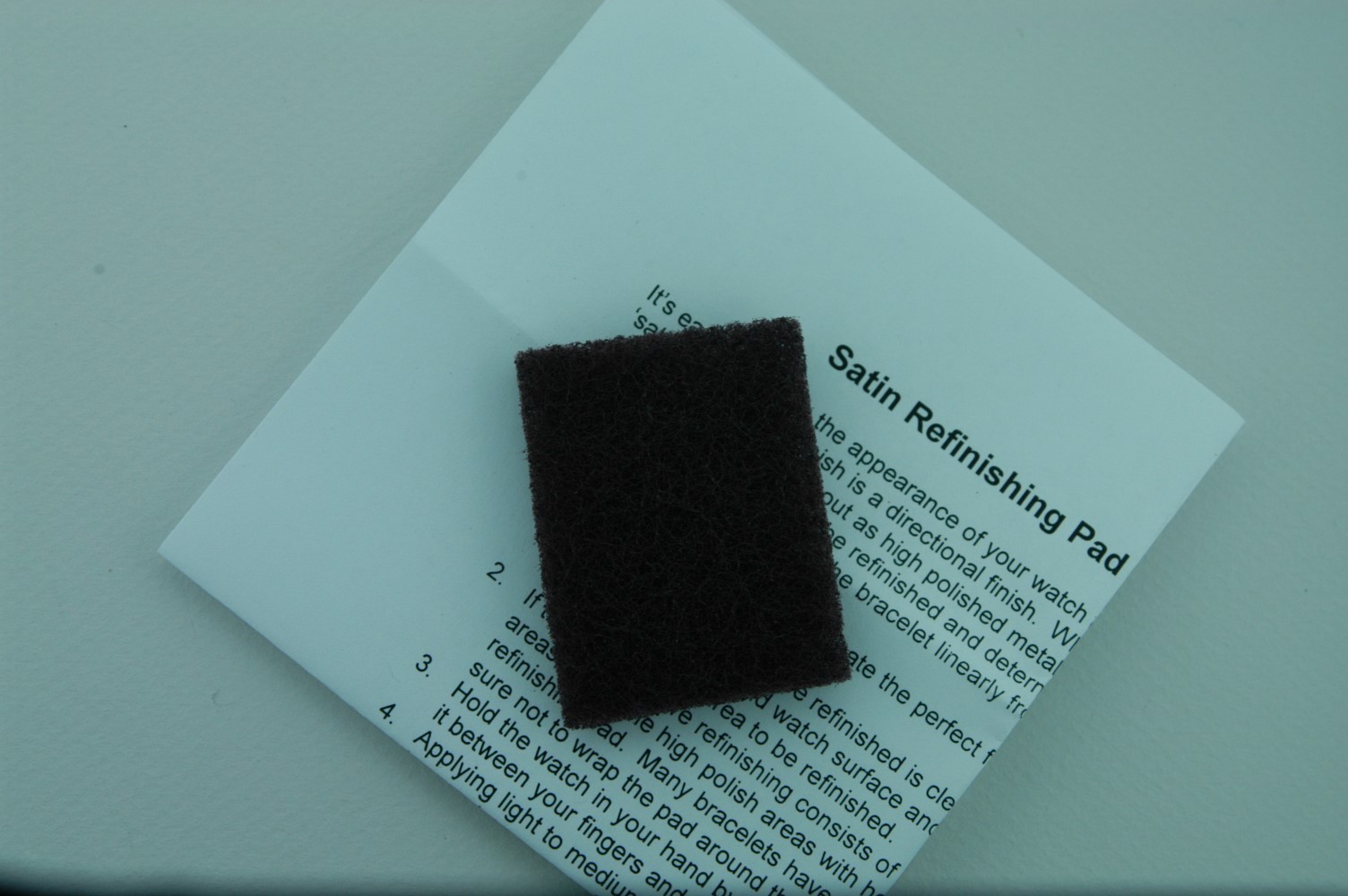 Satin Brushed Refinish Scratch Removal Pad for Movado Restoration
