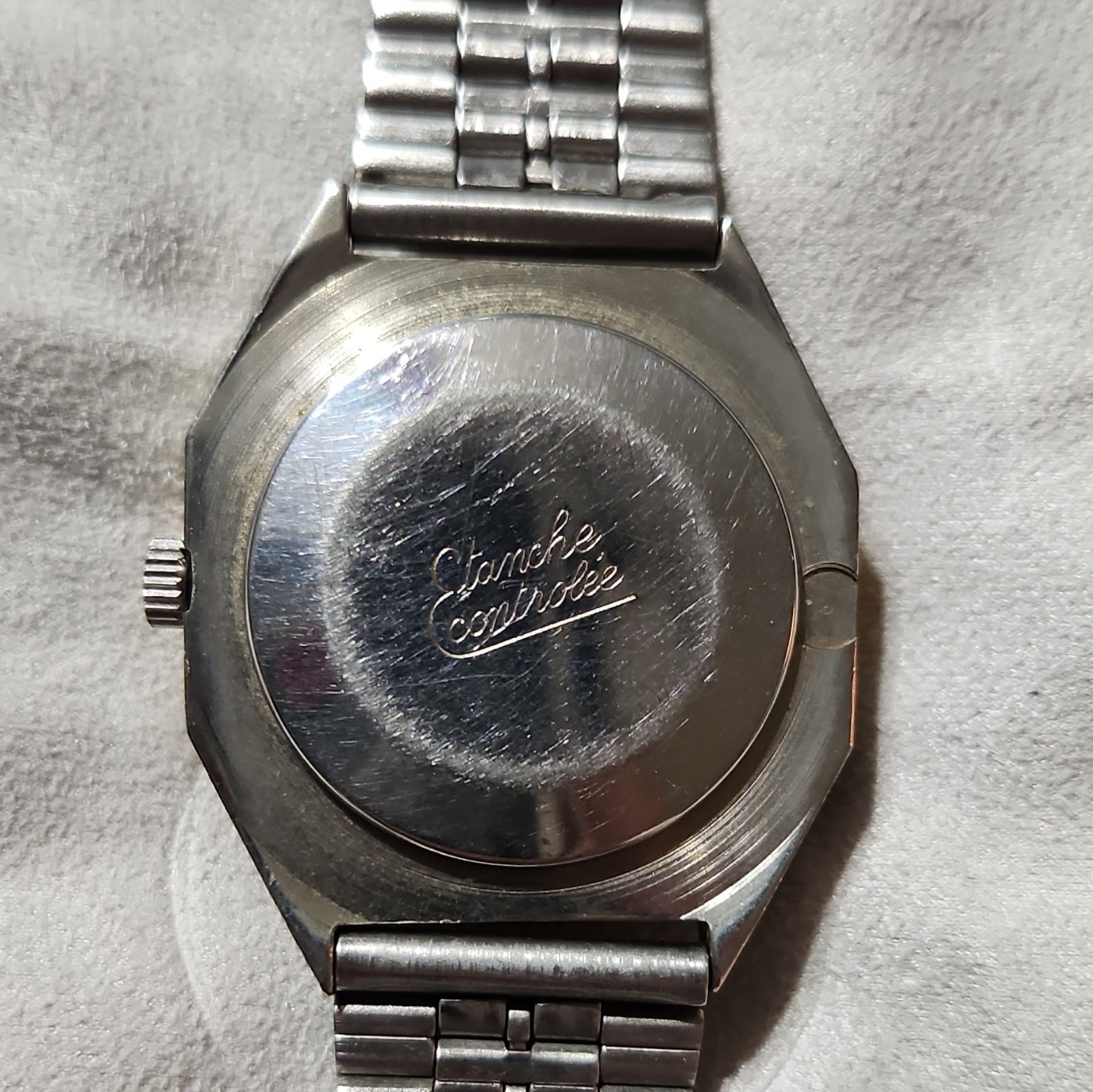 Emerich Meelson Mechanical Manual Wind Two-Tone SS Bracelet Silver Dial RUNNING