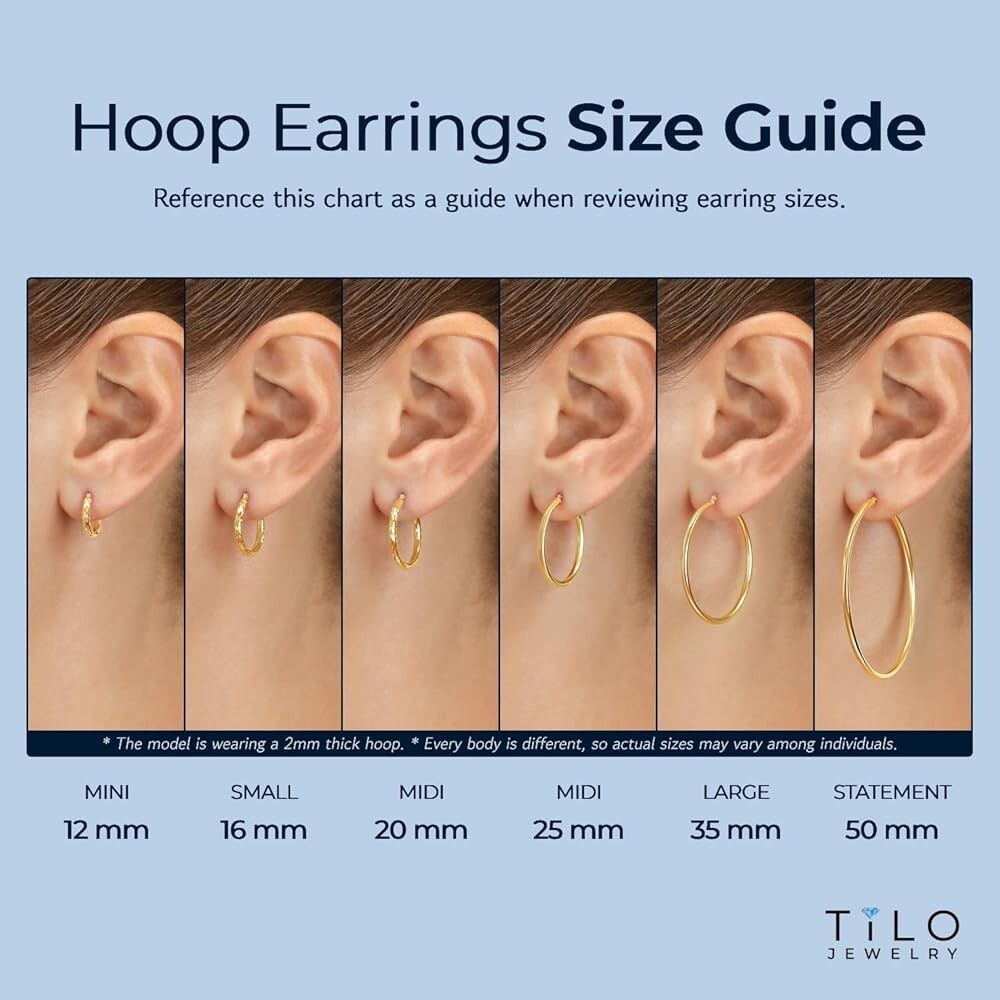 Stainless Steel 9 Gauge Huggie Hoop Earrings Unisex Women Men 14/16/18/20MM E8