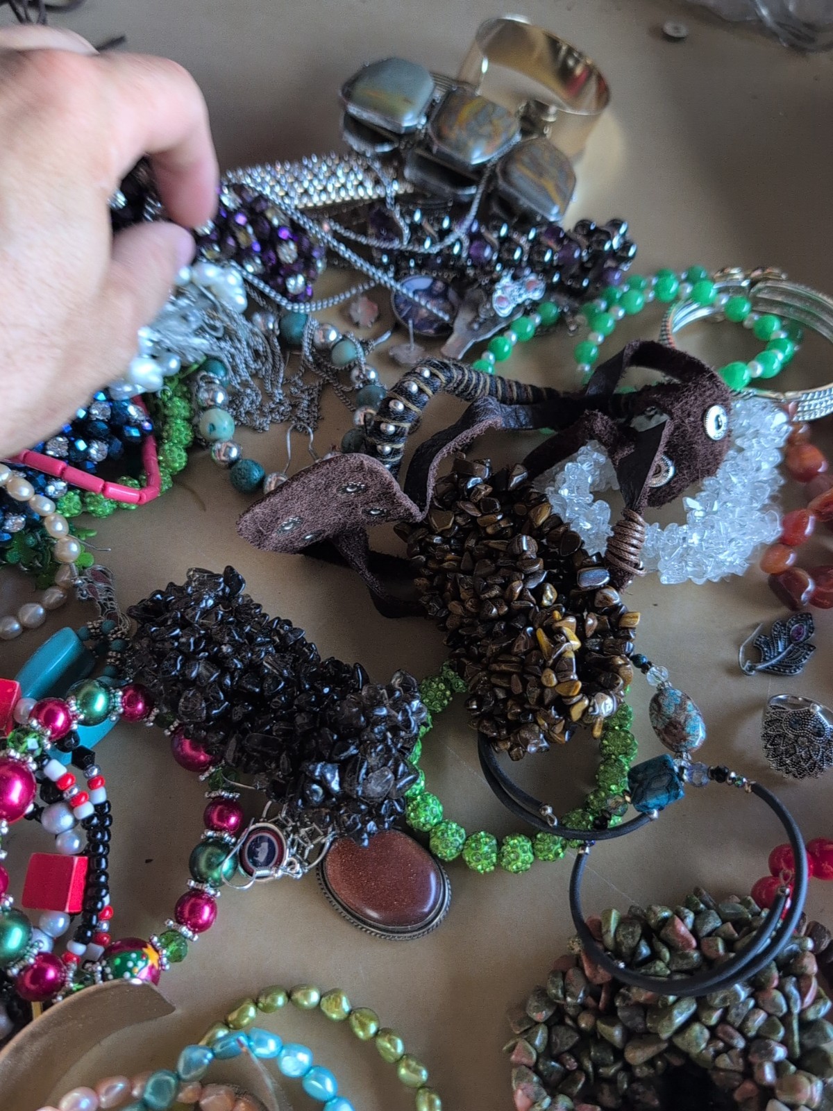 HUGE Vintage to Now ALL UNSEARCHED Jewelry Lot Wearable Craft Estate Find 4lbs