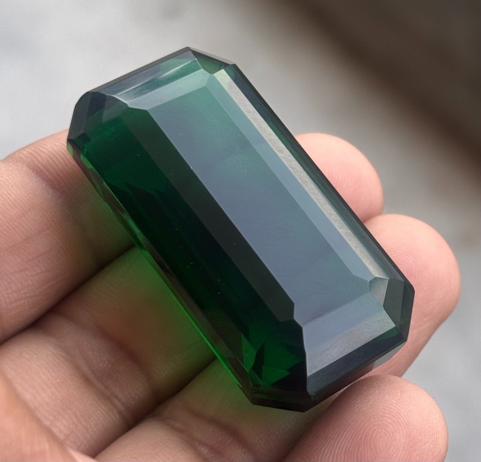 Natural 150 Cts Colombian Rich Green Emerald Shape Loose Certified Gemstone
