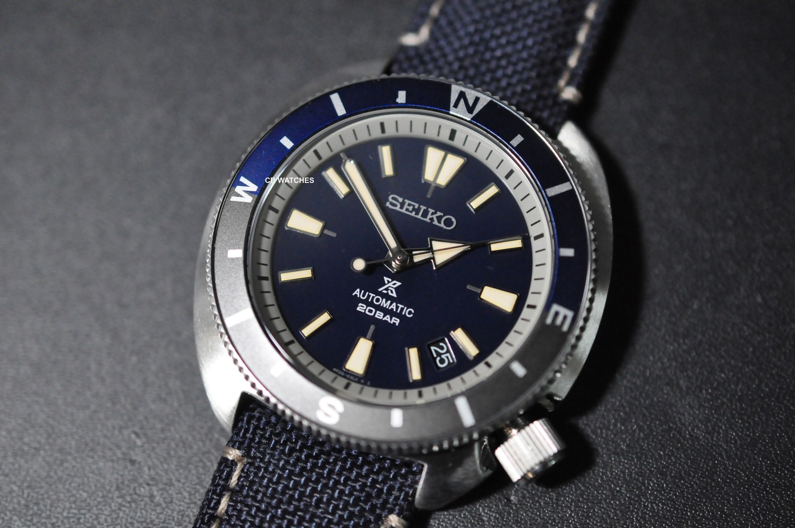 SEIKO PROSPEX SRPG15K1 SRPG15 “LAND TORTOISE” BLUE AUTOMATIC WATCH