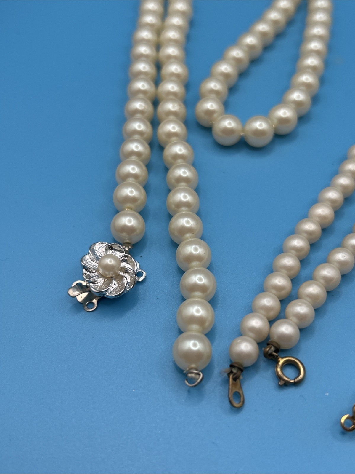 Lot Of 11 Vintage Mixed Strands Of Estate Faux Pearls (see Description)