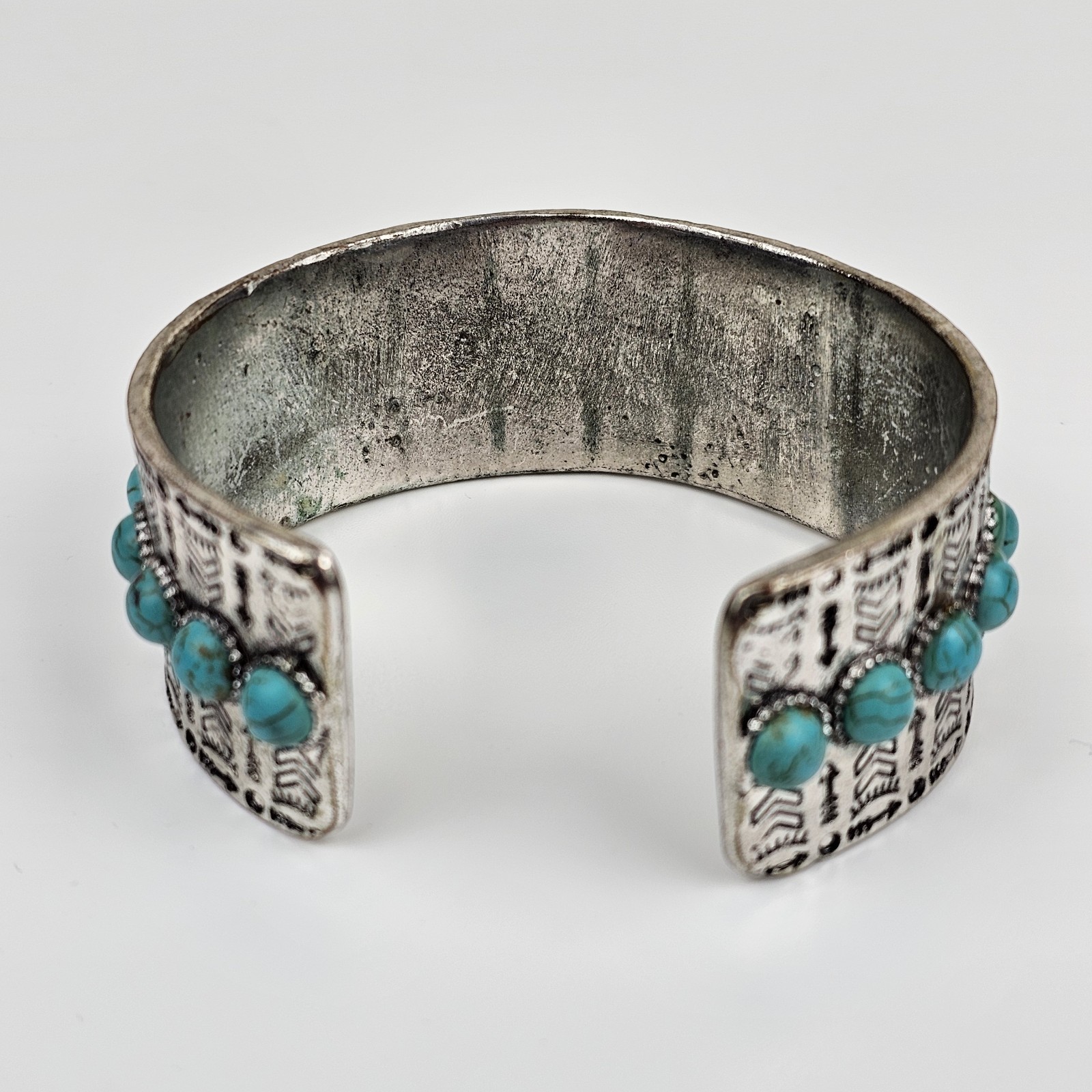JEWERLY – Sterling Silver Native American Vintage Antique Cuff Bracelet 2.5 oz