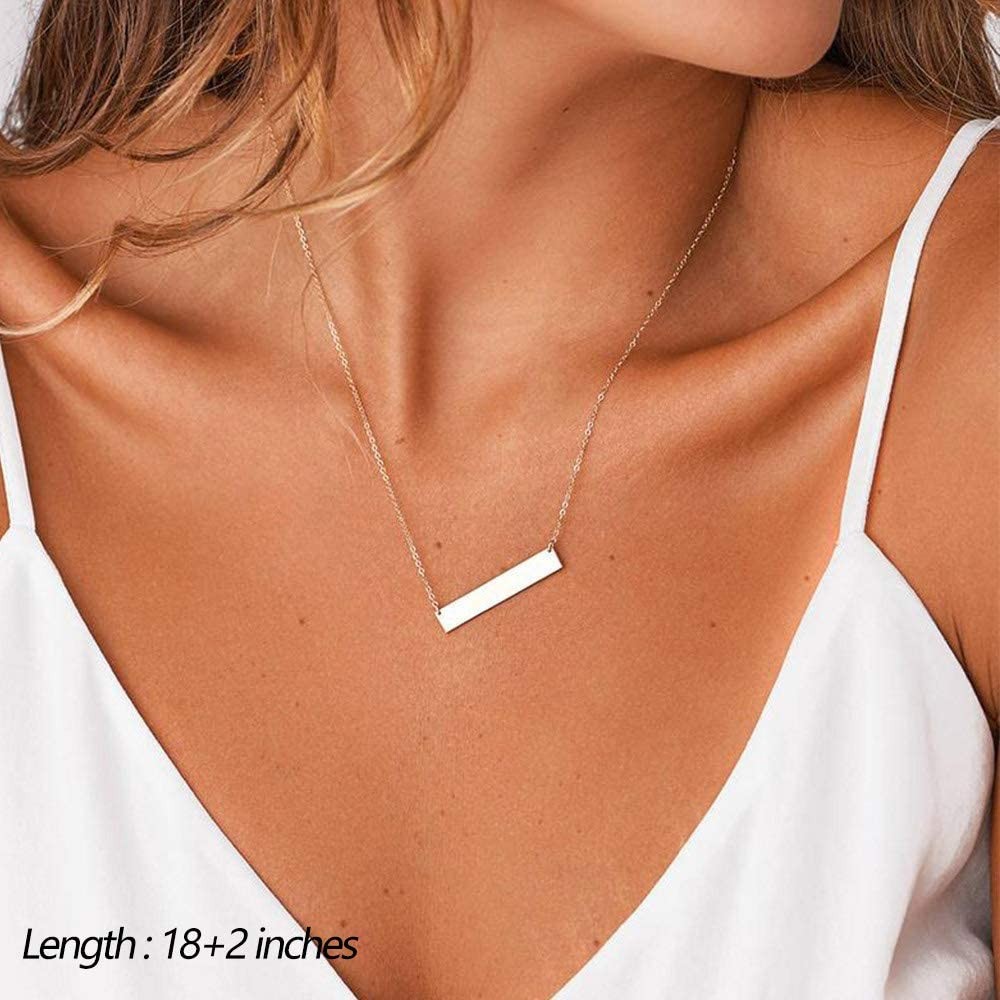 Turandoss 3 Layered 16+18+23 Inch, “3PCS – simulated Pearls&Bar&Hammered Disc