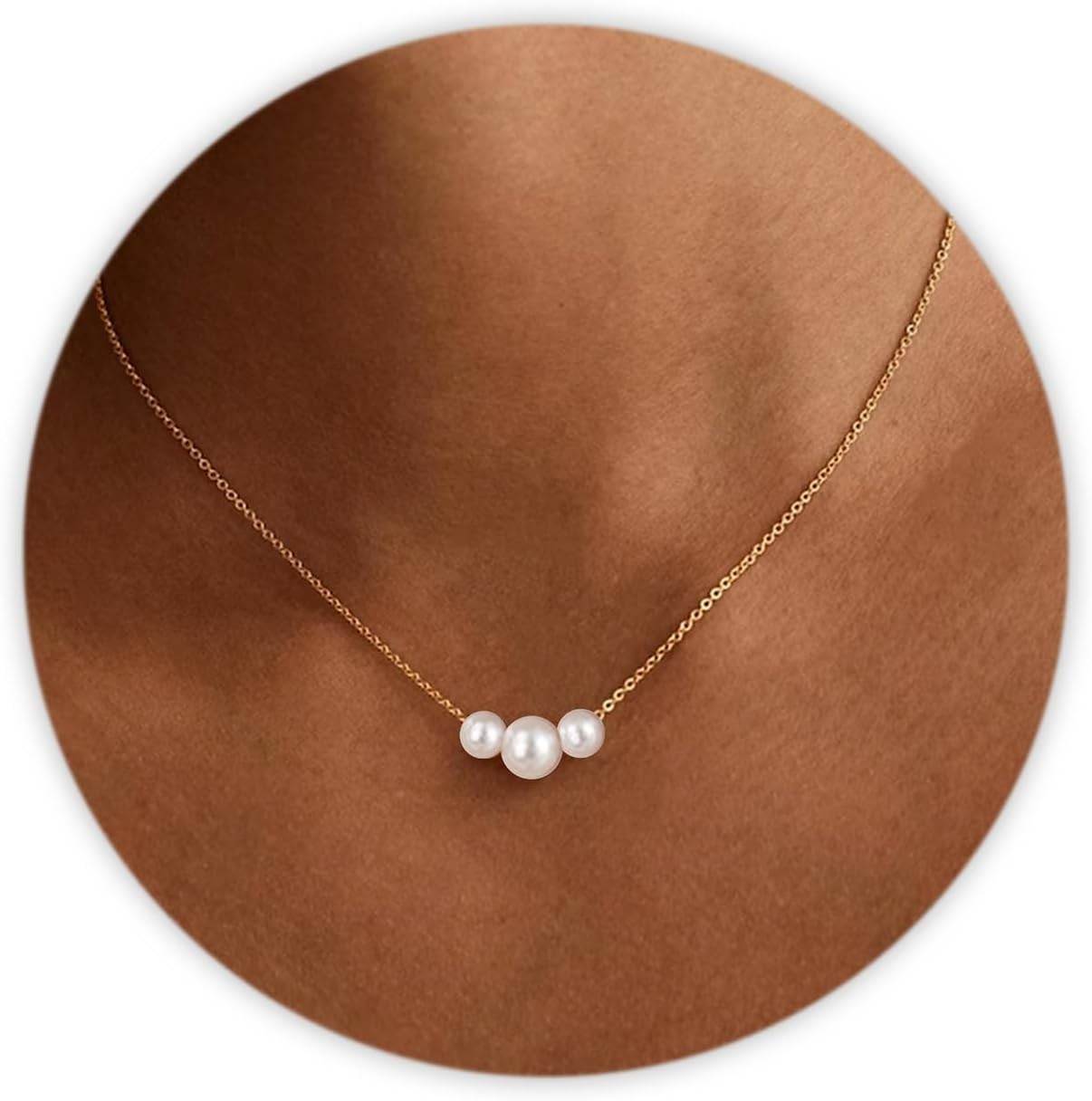 14K Gold Pearl Strand Necklace for Teens and Women – Gift for Special Occasions