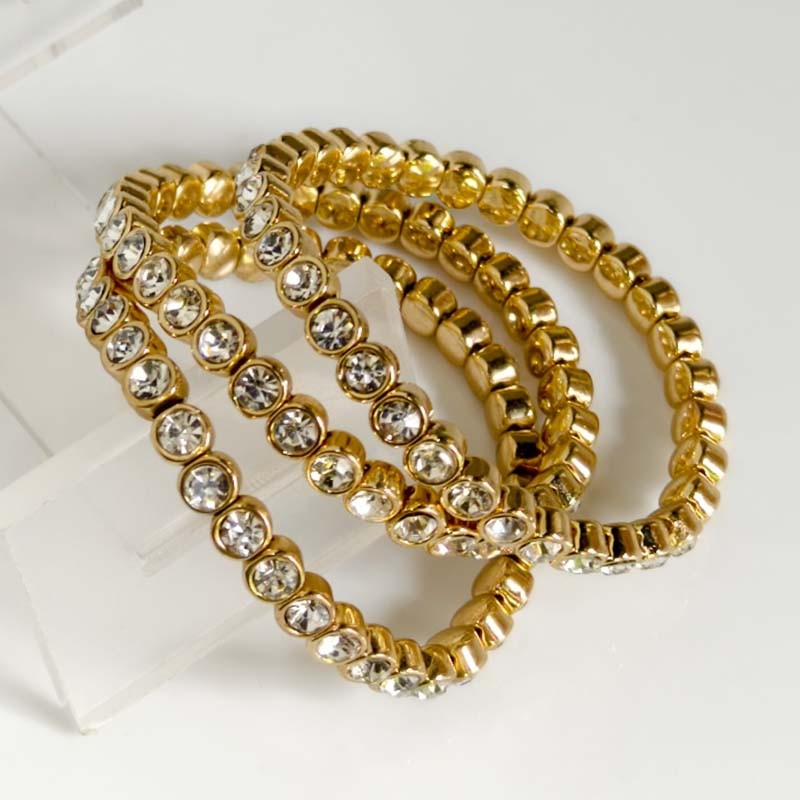 3pcs Chicos Station Stackable Stretch Bracelet Chic Women Party Vacation Jewelry