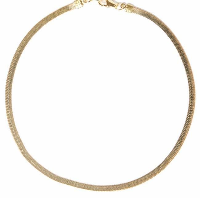 Genuine 18K Yellow/Rose/White Gold Filled 16″ – 24inch Flat Snake Chain Necklace