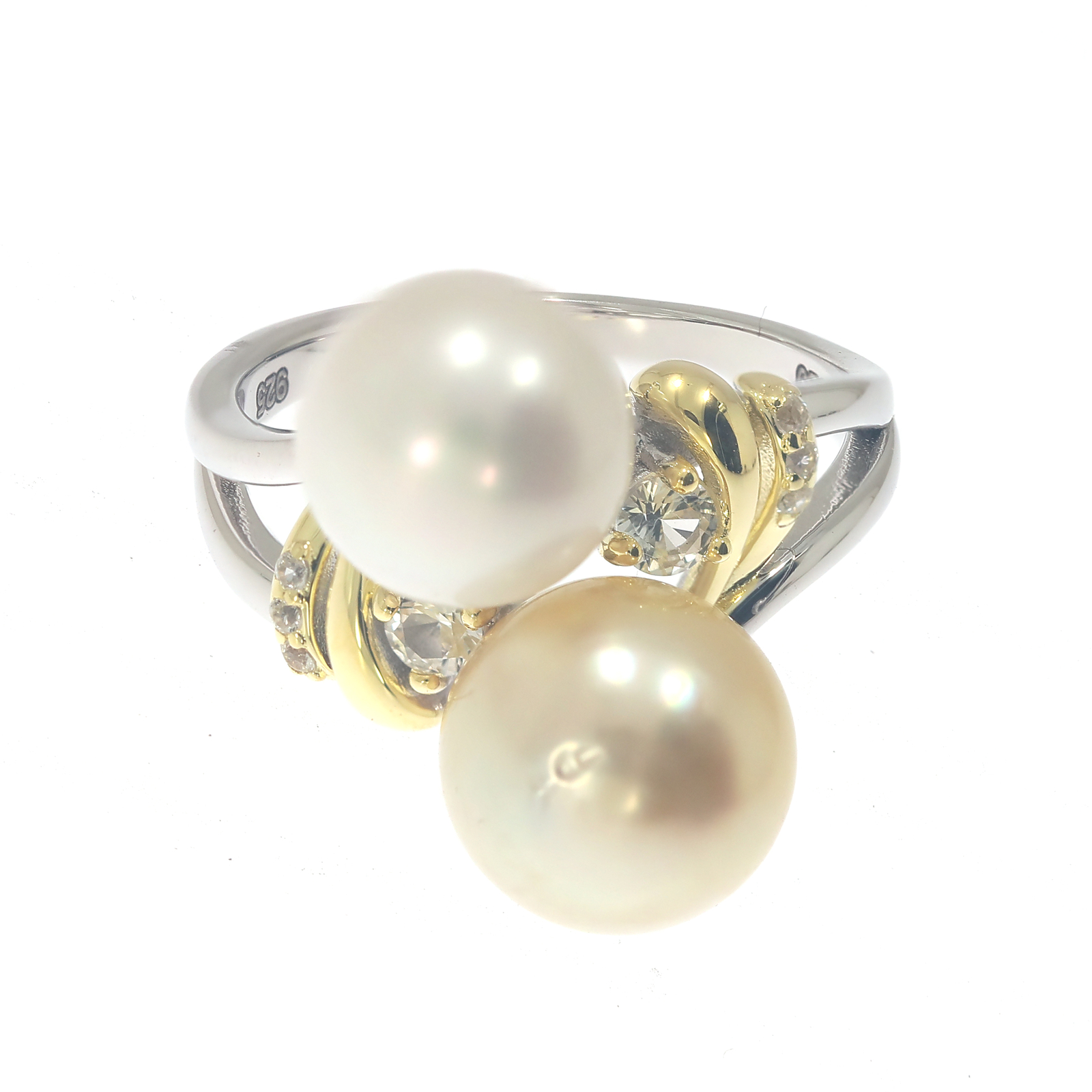 Sterling Silver Semi Mount Ring Setting Round RD 3×3 1x1mm Pearl