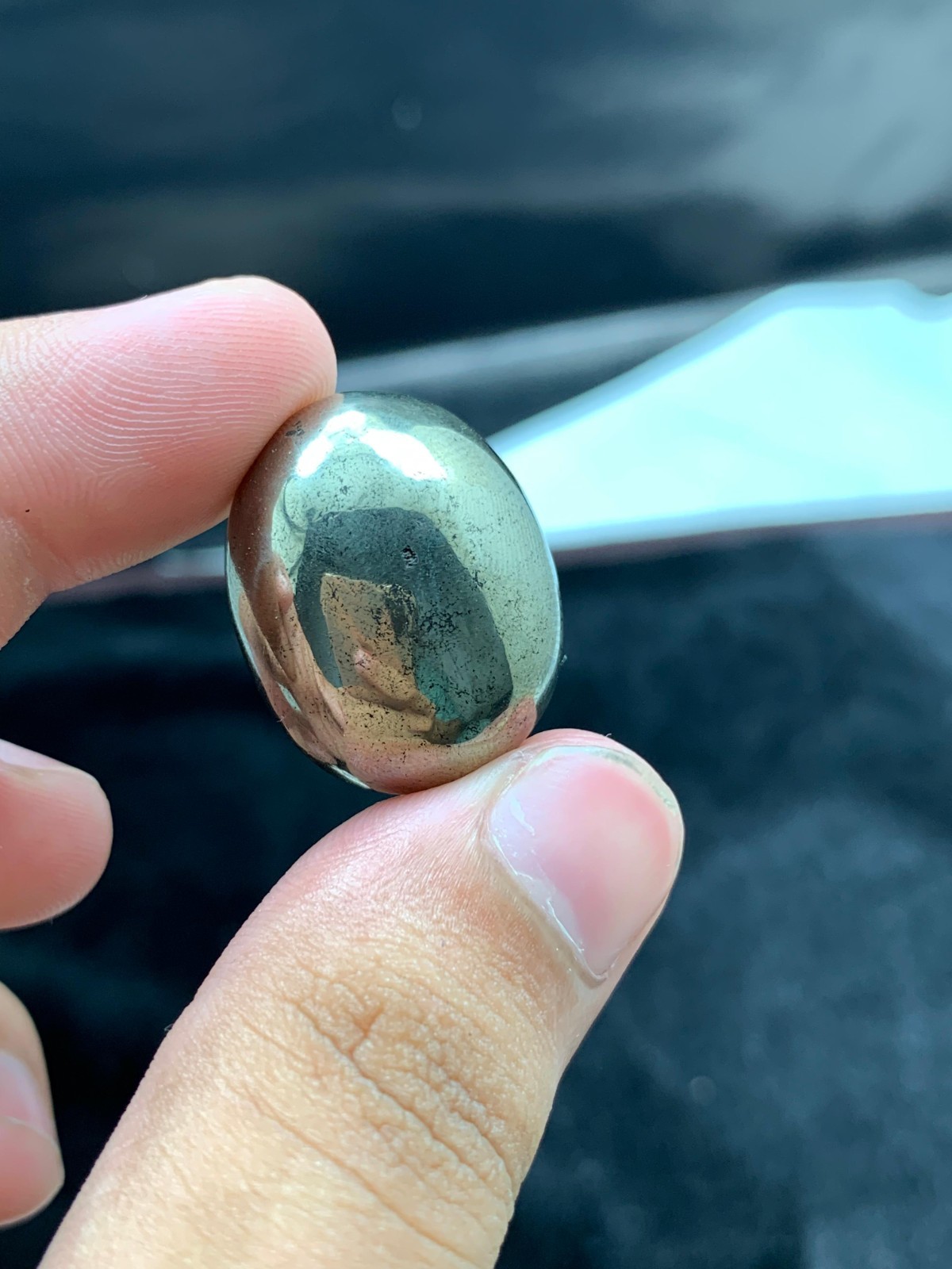 64.50 CT Natural Pyrite Cabochon from Afghanistan