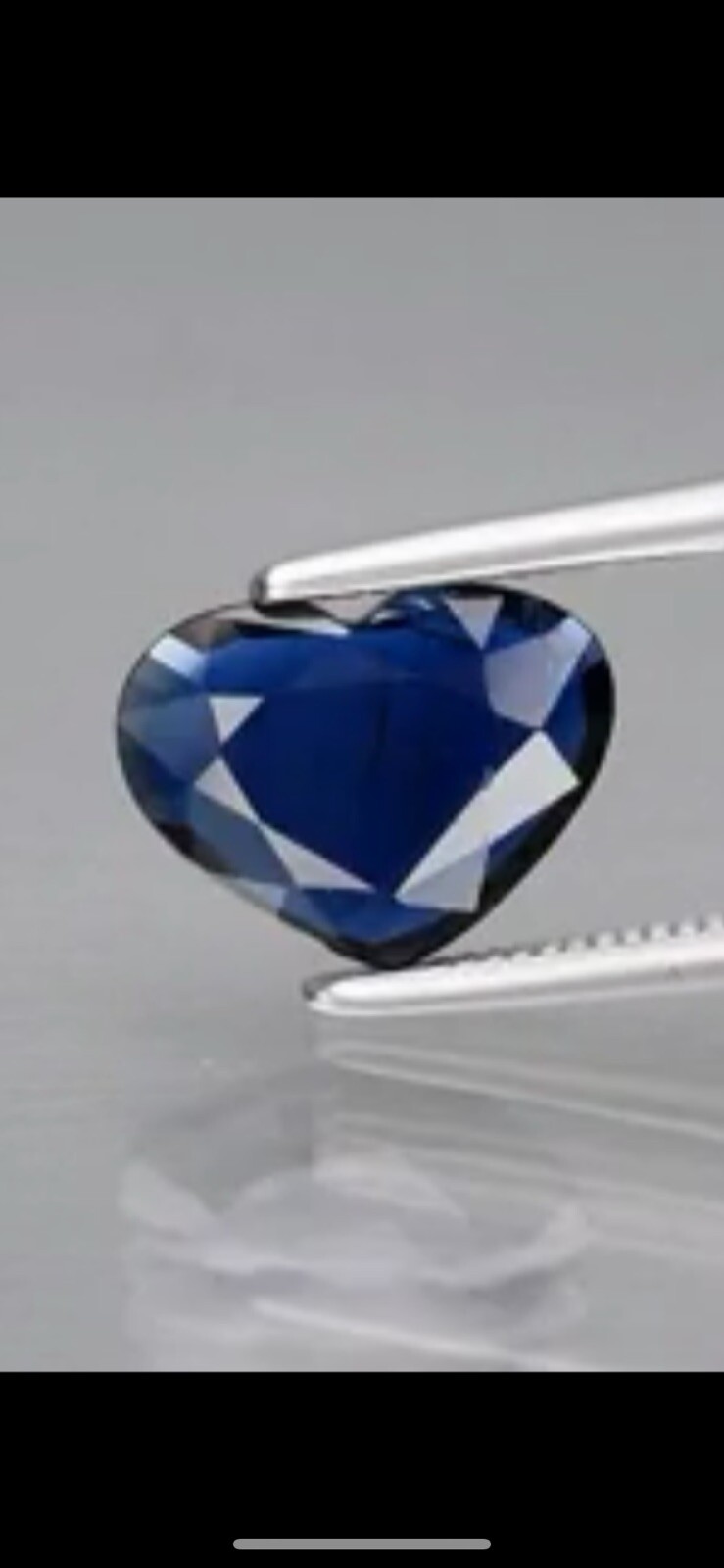 CERTIFICATE Incl.* 1.14ct Heart Blue Sapphire Thailand, Heated Beautiful Stone