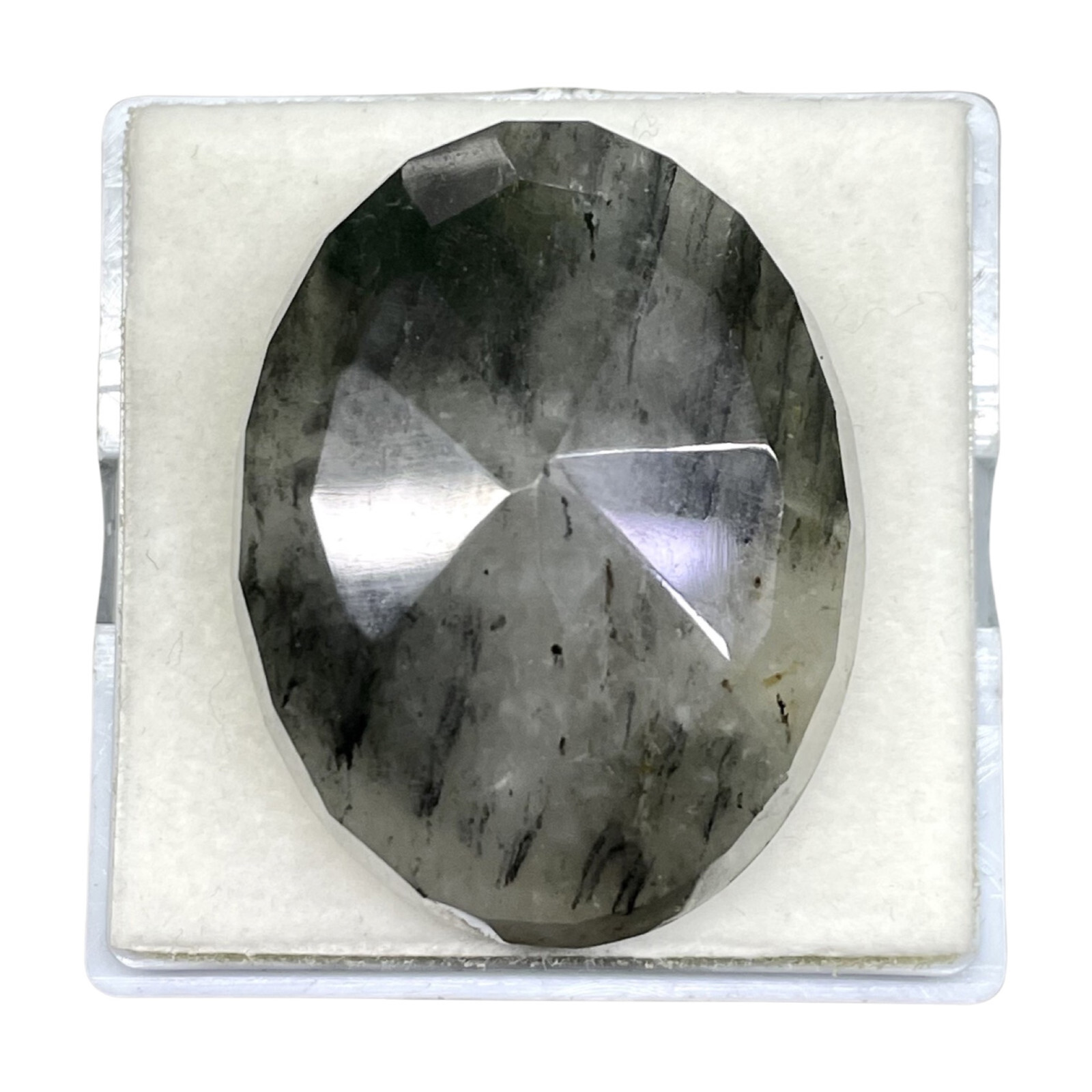 156.5 Cts Natural Rutile Quartz 42x33mm Oval Cut Loose Untreated Gemstone