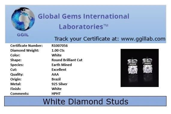 RARE 24 Ct Certified White Diamond Solitaire Pendant-PROMO-FREE Diamond Studs