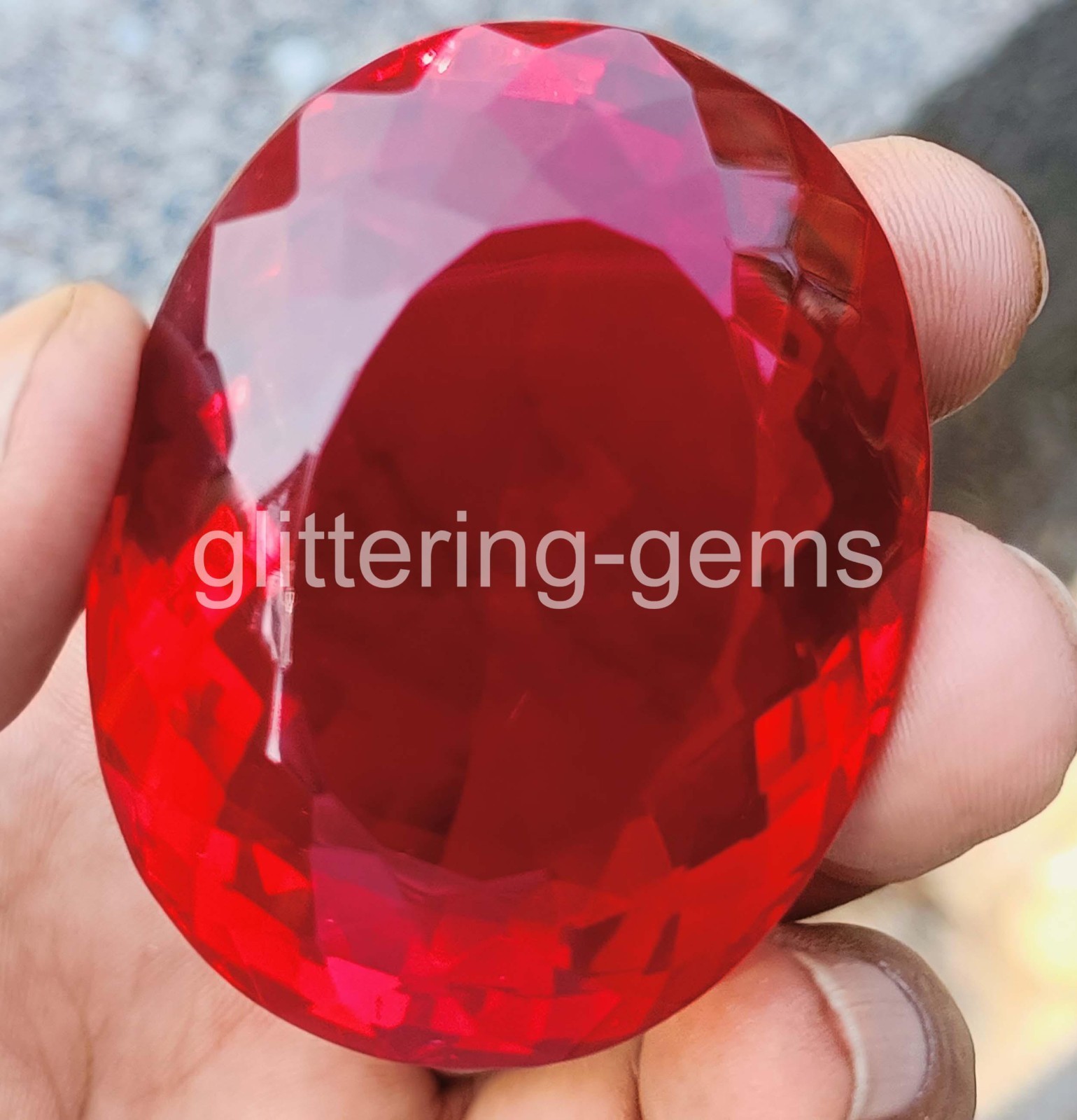 Radiant 2000 Ct Natural Red Ruby Oval Shape Certified IGL Loose Gemstone 6YHD
