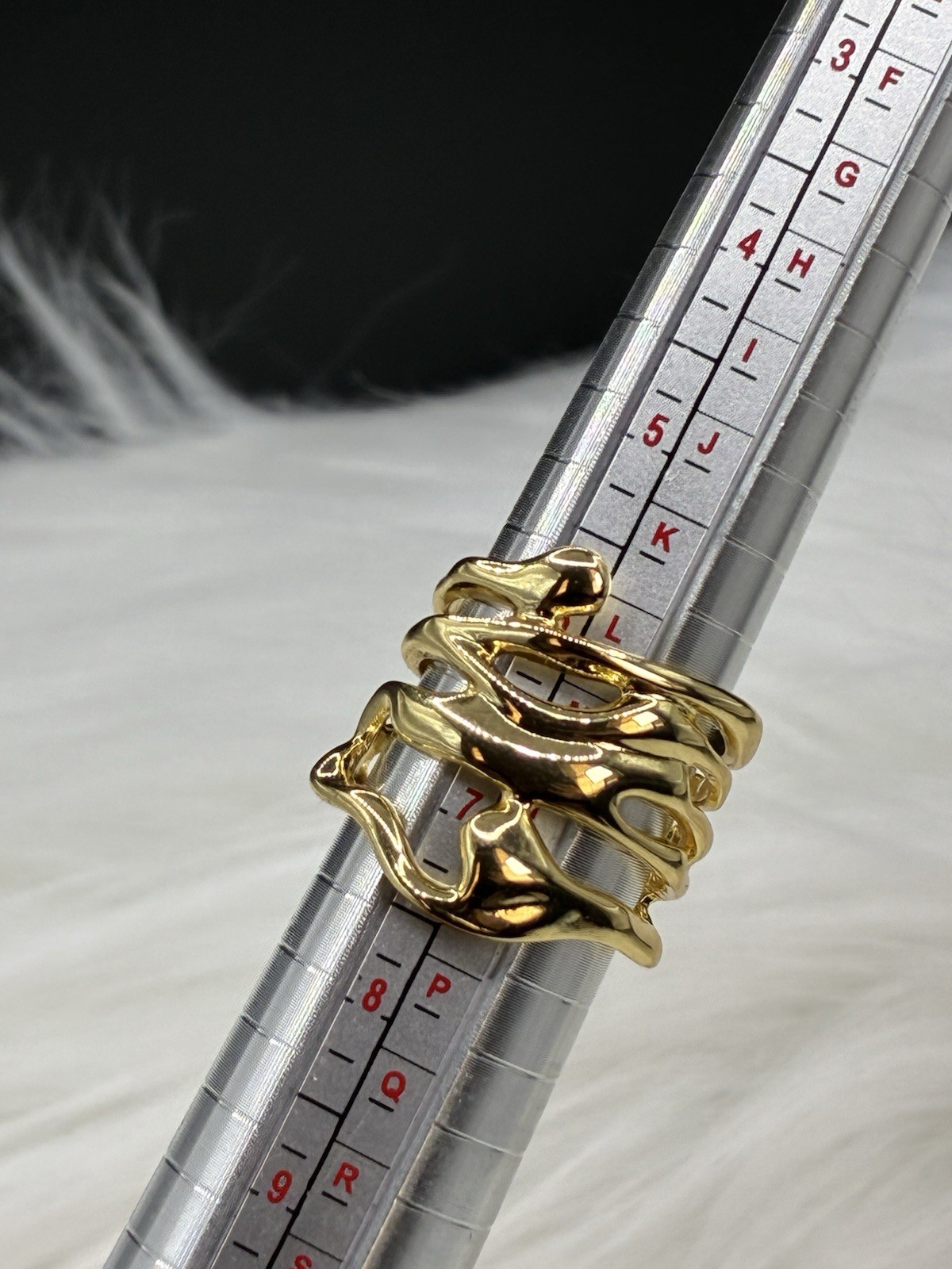 Silver Plated Alloy Irregular Geometric Rings for Women Fashion Jewelry size 6.5