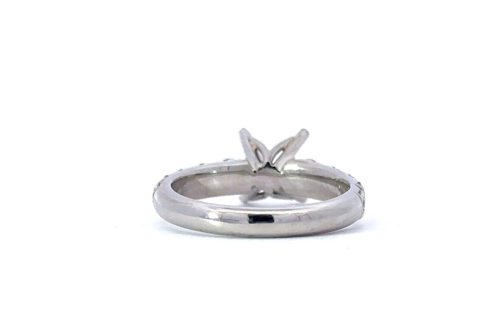 J.B. STAR Designer Platinum 950 0.90ctw Diamond Semi-Mount Ring w/cert 1046/148