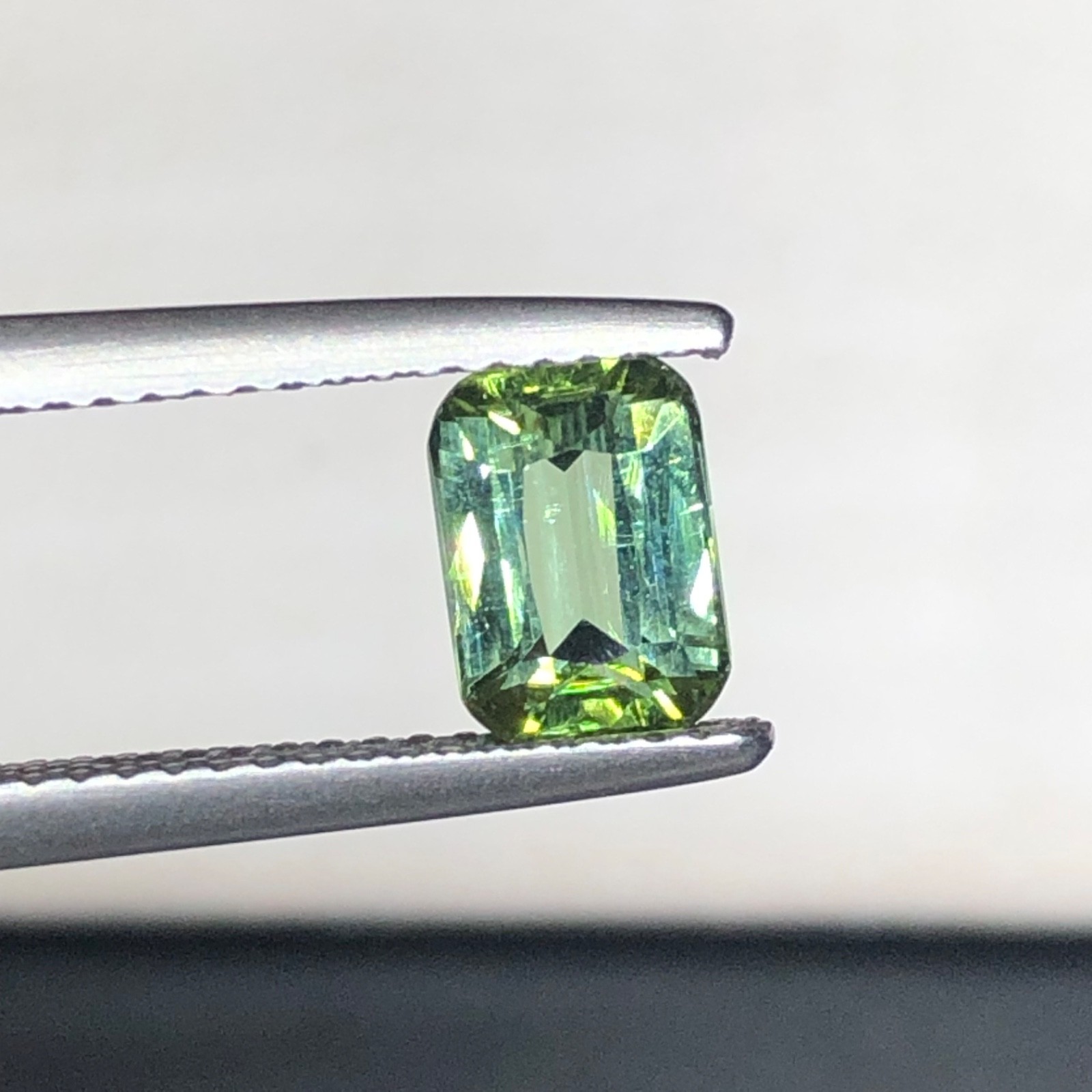 Natural Tourmaline 1.20 Carat Cushion Cut Bluish green Origin Afghanistan
