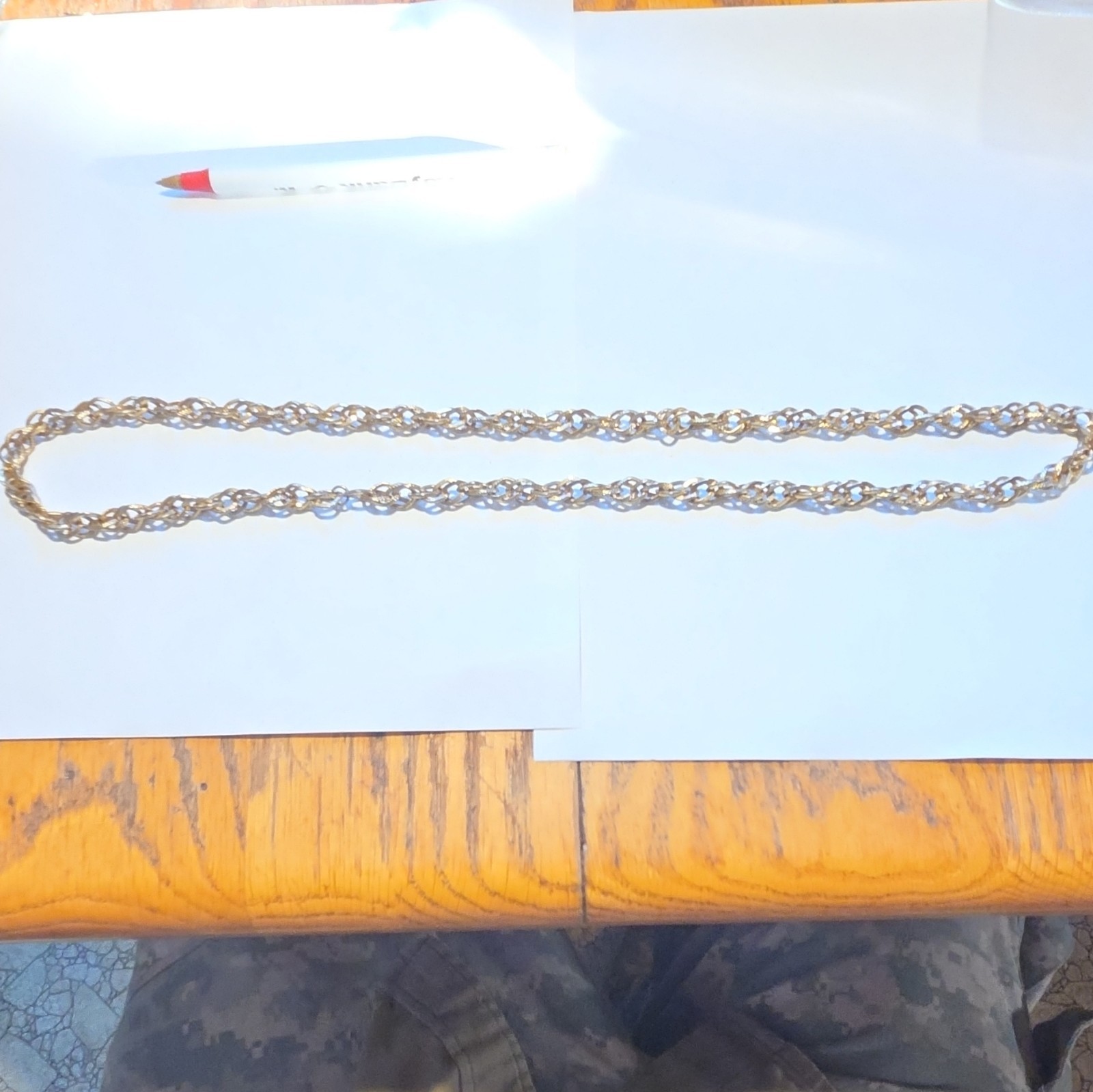 Tifari Gold Tone Rope Chain Necklace, Metal Chain Style, No Stone, 0 Gemstones