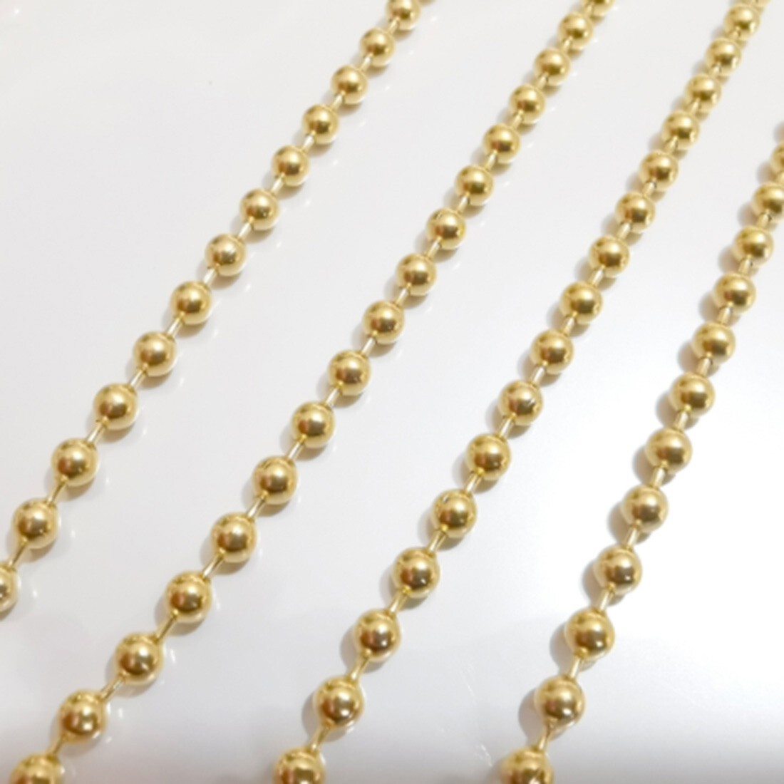 1.5-12mm Wholesale Stainless Steel Gold Bead Ball Chain Necklace Unisexs Link