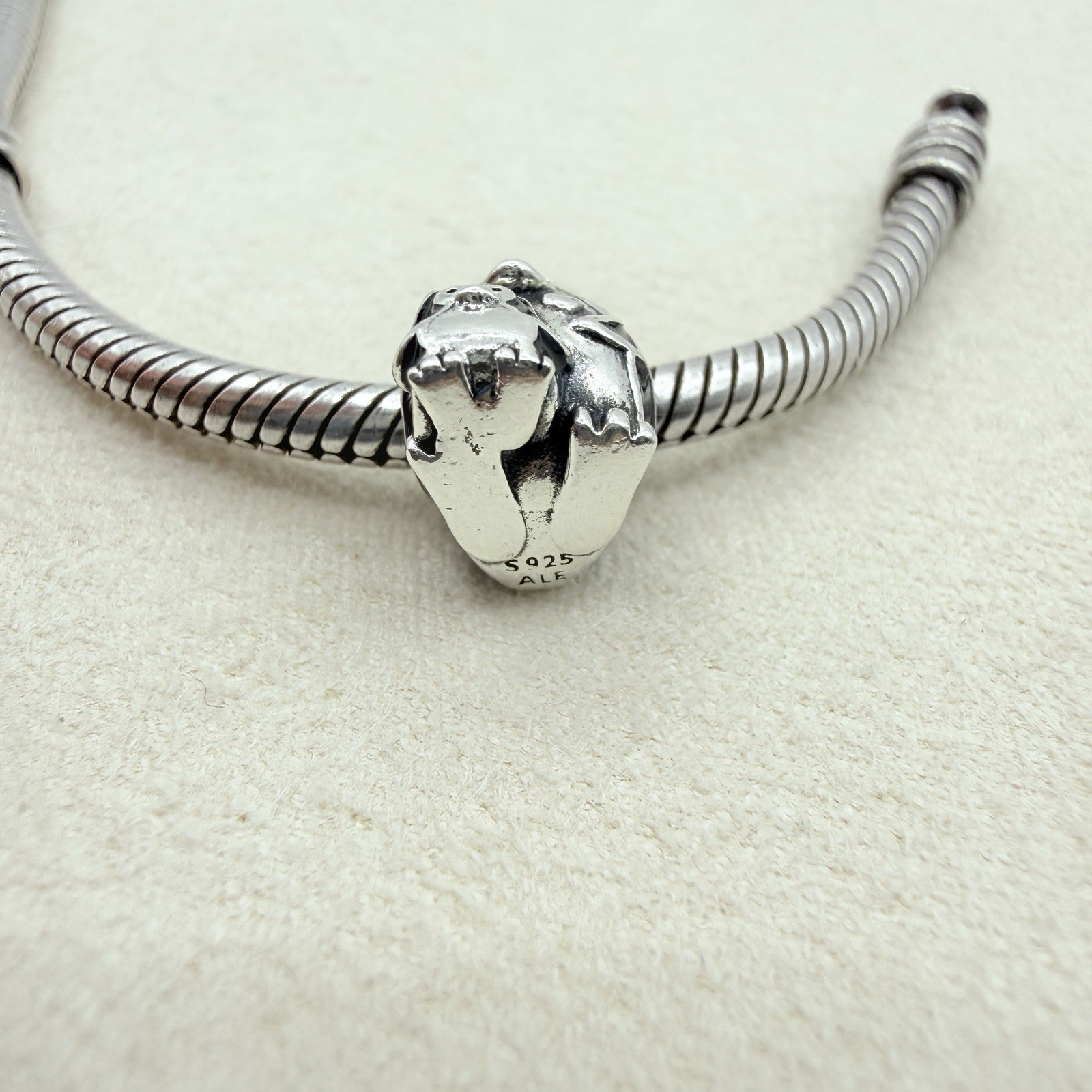 Pandora Moments Sterling Silver Black Enamel Penguin Family Charm Bead