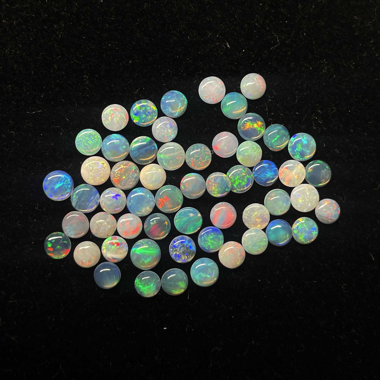Natural Australian Opal Round Cabochon Loose Gemstone Lot 3 MM 100 Pcs