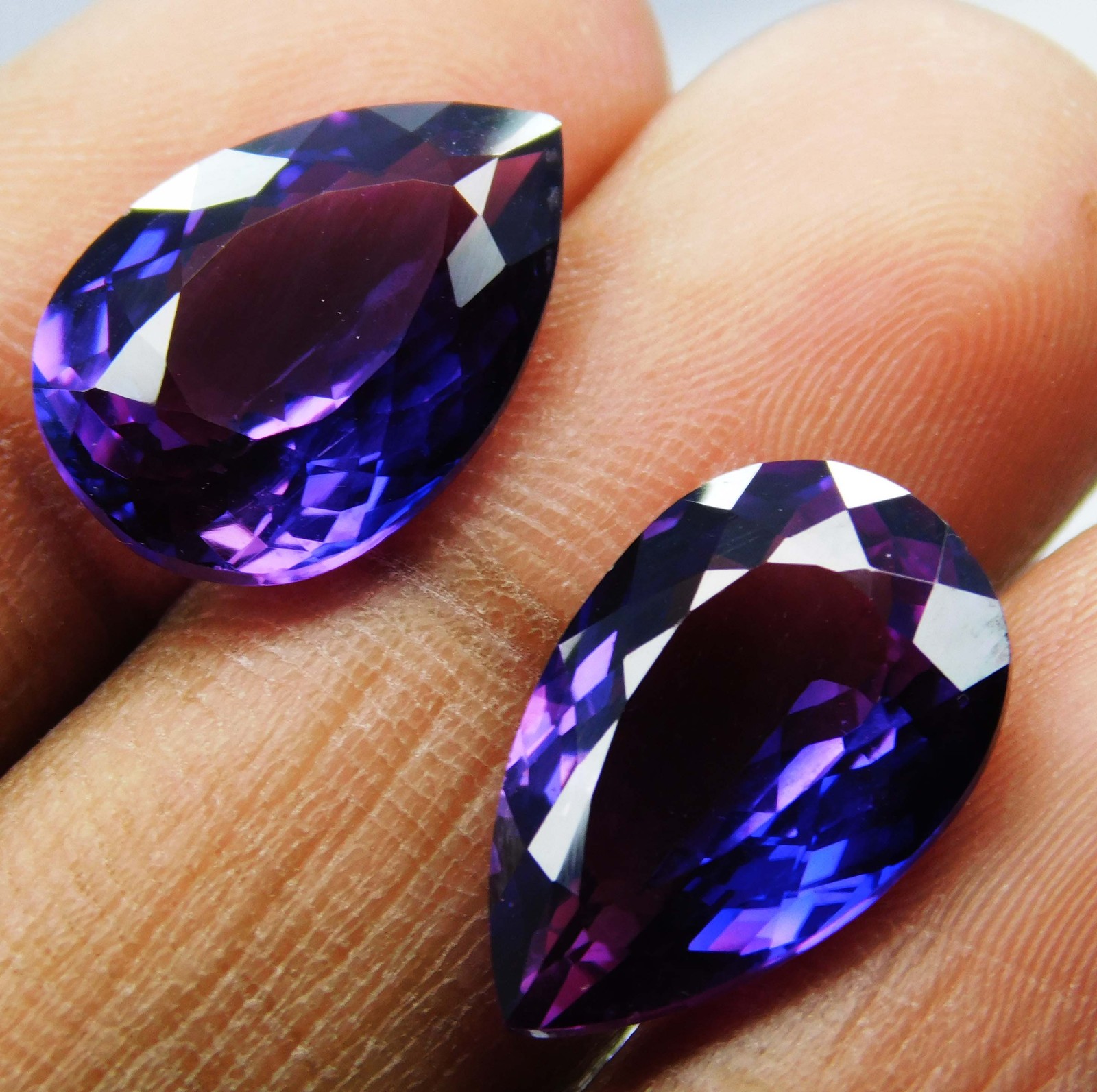 Extremely Rare Natural 15.85 Ct Purple Tanzanite Pear Cut CERTIFIED Loose Gem