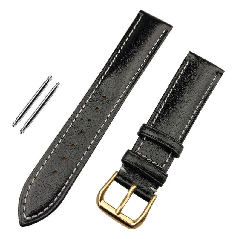 12 14 16 18 19 20 21 22 24mm With SS Pin Buckle Genuine Leather Watch Strap Band