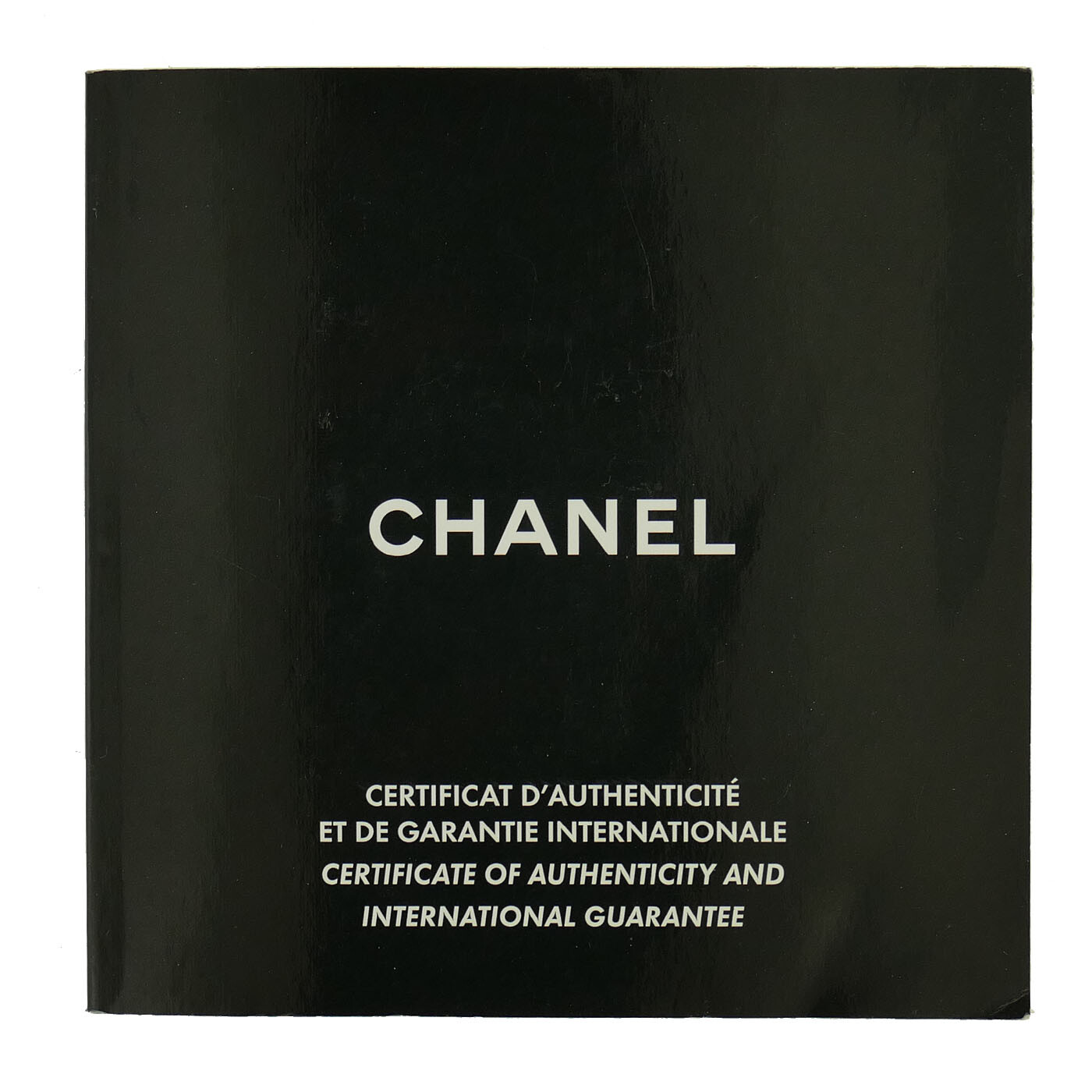 CHANEL CERTIFICATE OF AUTHENTICITY / INT’L GUARANTEE BOOKLET – OPEN CERTIFICATE