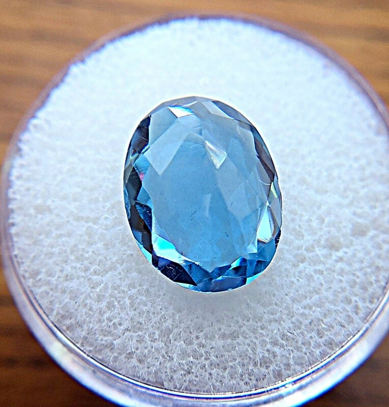 Blue Topaz 6.42 Ct. London Blue Topaz 14 X 10 mm Oval Loose Stone Gemstone