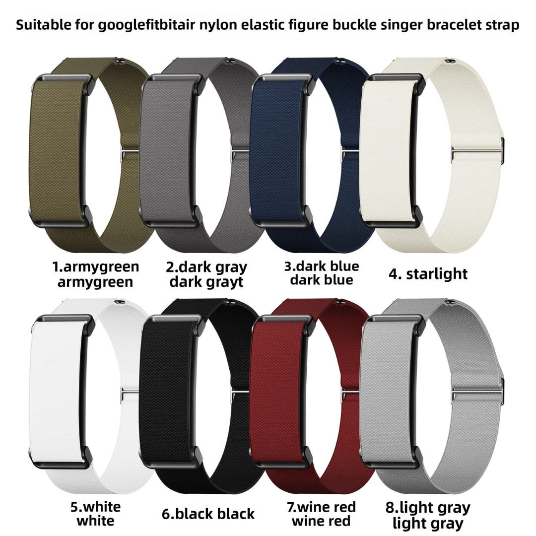 For Google Fitbit Air 2026 Nylon Sports Band Adjustable Loop Armband Bicep Strap