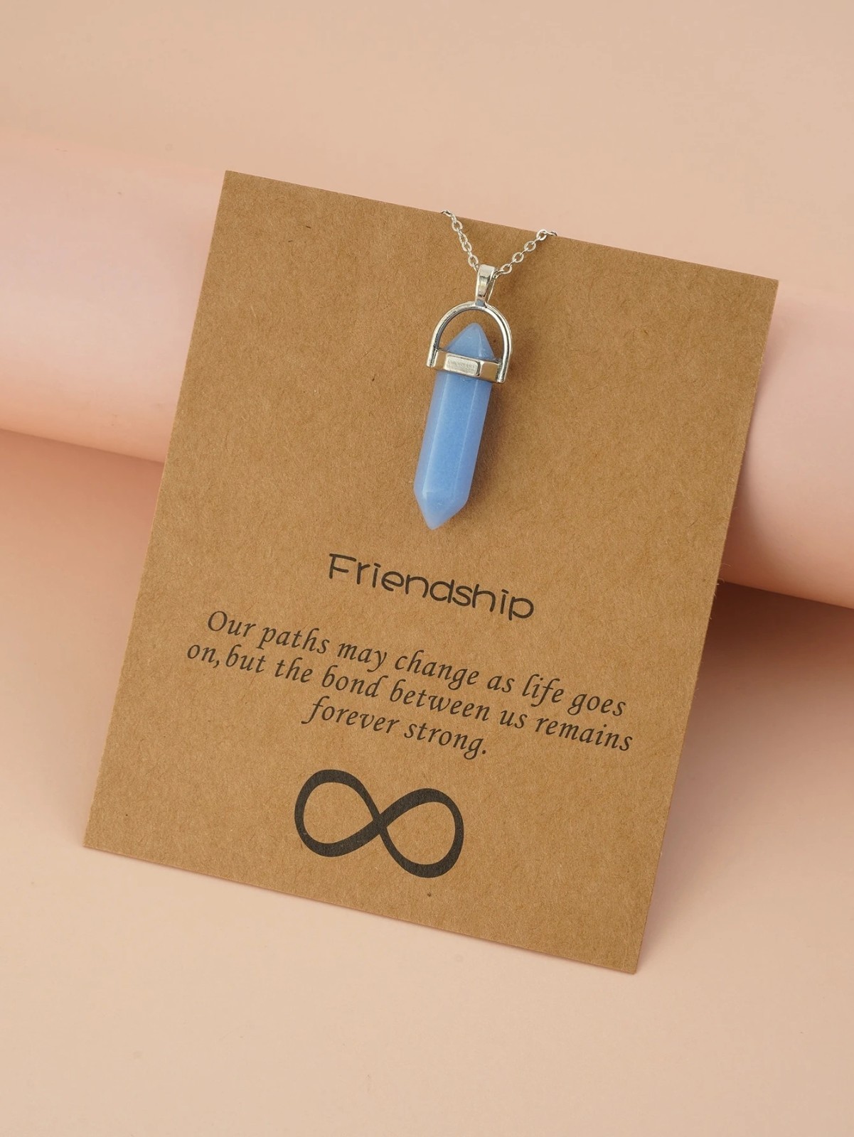 Glow In The Dark Blue Crystal Pendant Necklace Luminous Friendship Charm Jewelry