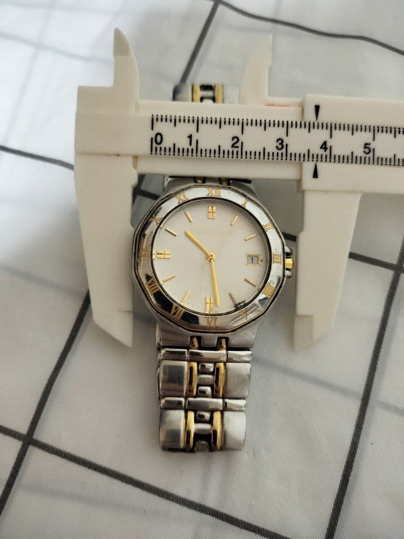 Men’s Yves Saint Laurent watch, two-tone, working condition.