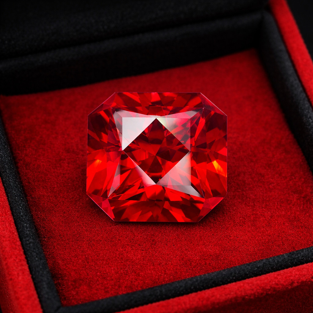 Certified Natural 11.40 Ct Mozambique Red Ruby Asscher Loose Gemstone Flawless