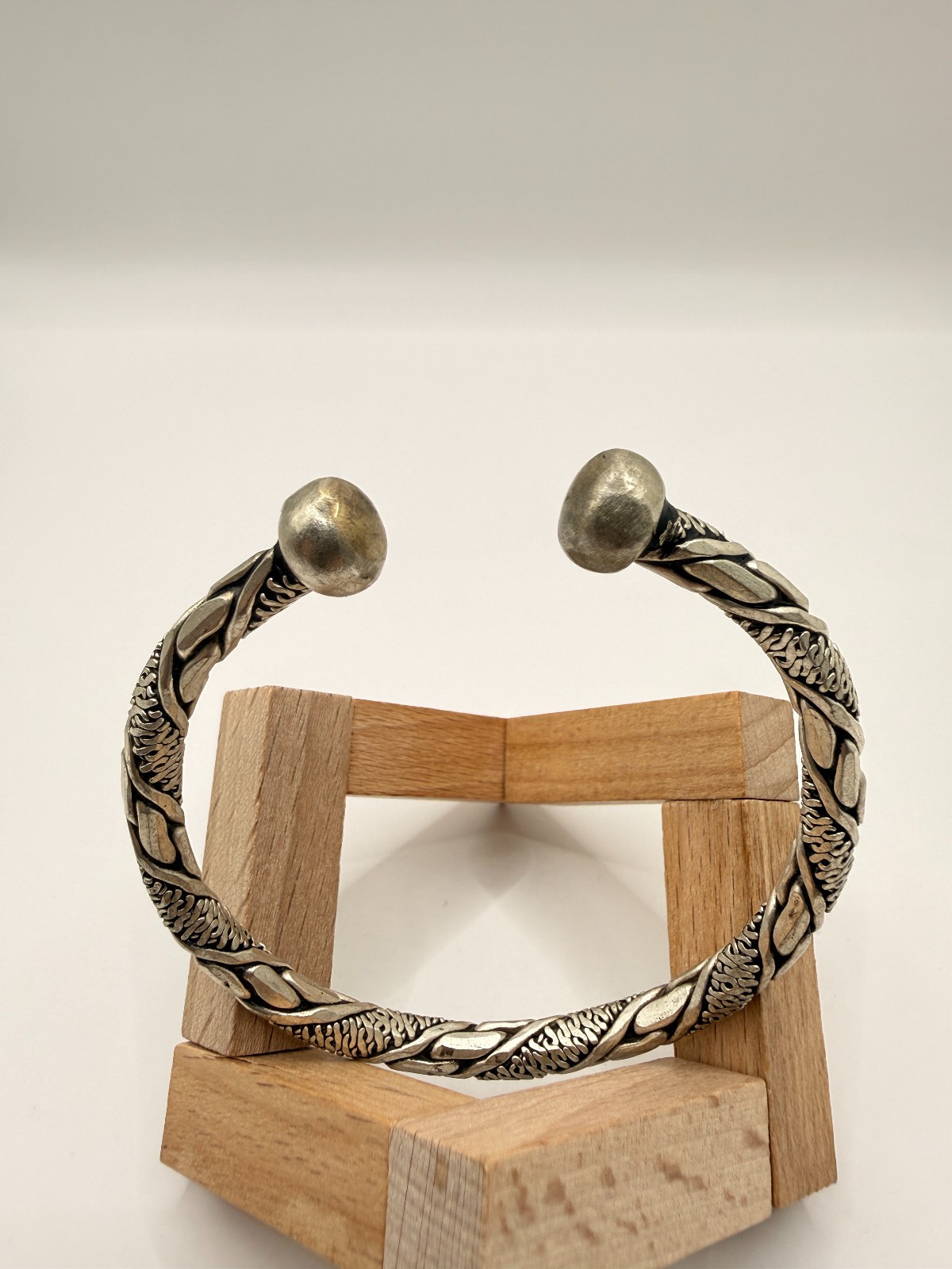 Antique North African Berber Tribe Moroccan Twisted Tension Bangle Bracelet