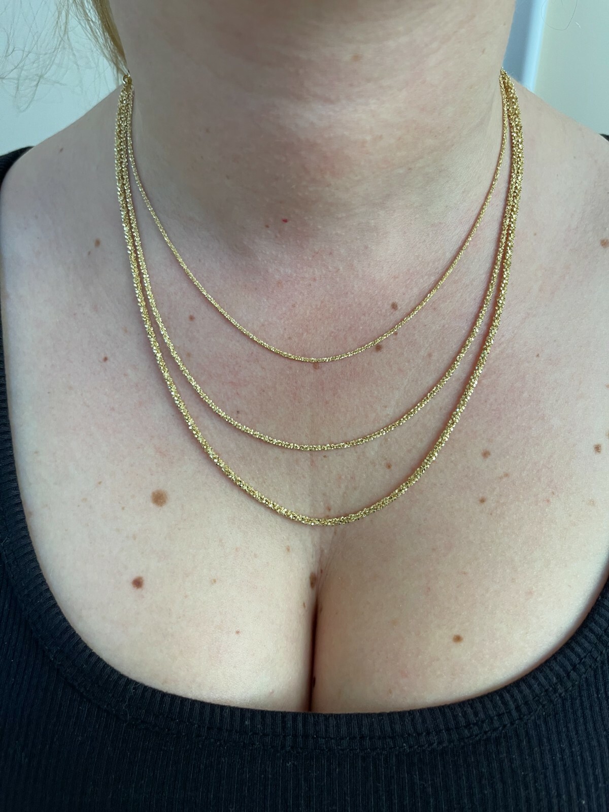 Mens Womens 14k Gold Plated Solid 925 Sterling Silver Hip Hop Sparkle Rope Chain