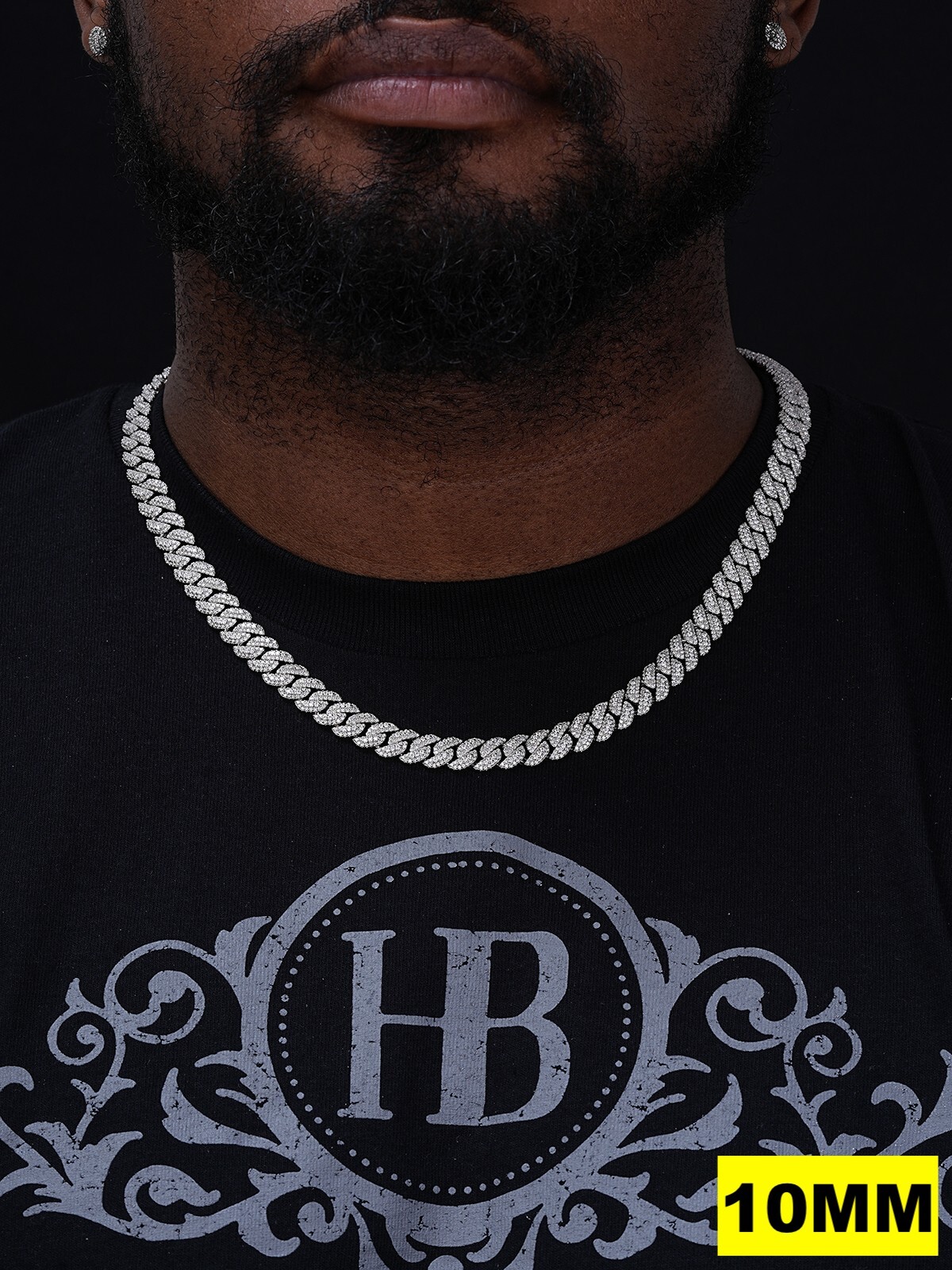 MOISSANITE Real Miami Cuban Link Chain Iced Hip Hop 925 Silver Necklace 16″-30″