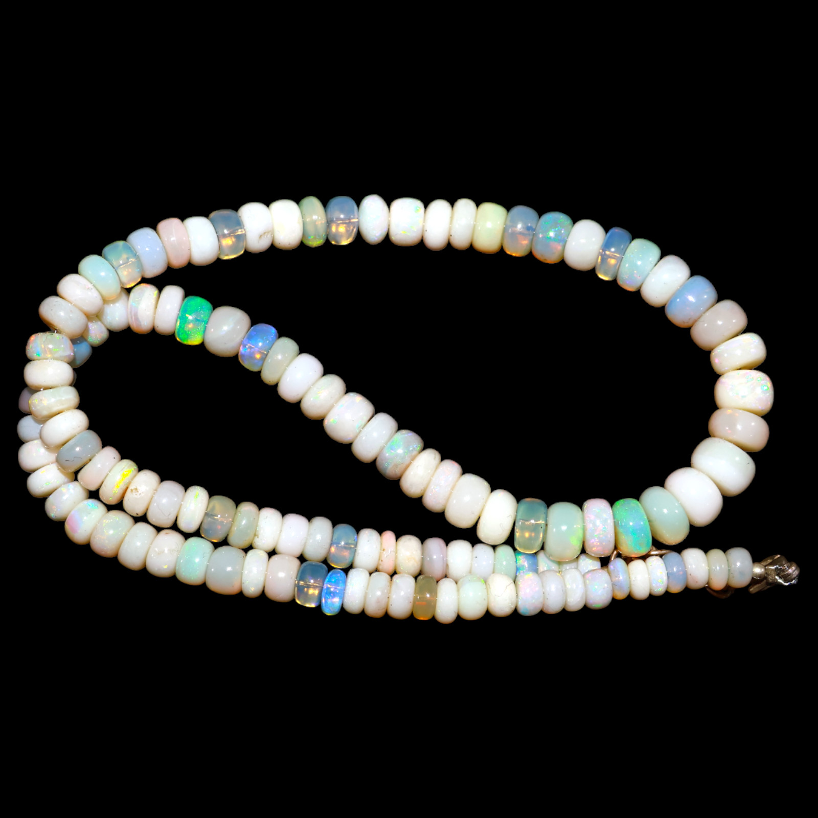 Smooth 5X8 MM Fire Opal Beaded Not Applicable Rondelle Elegant Necklace Jewelry