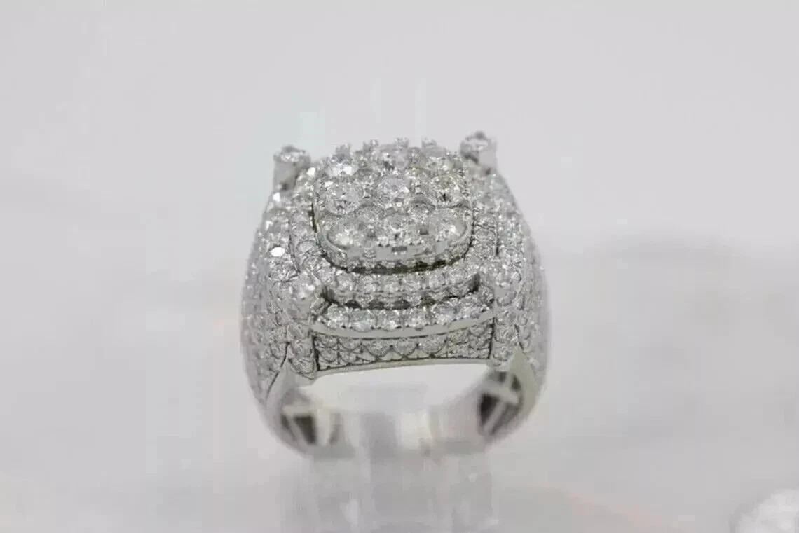 2.50 Ct Round Lab Created Diamond 14k White Gold Plated Men’s Pinky Wedding Ring
