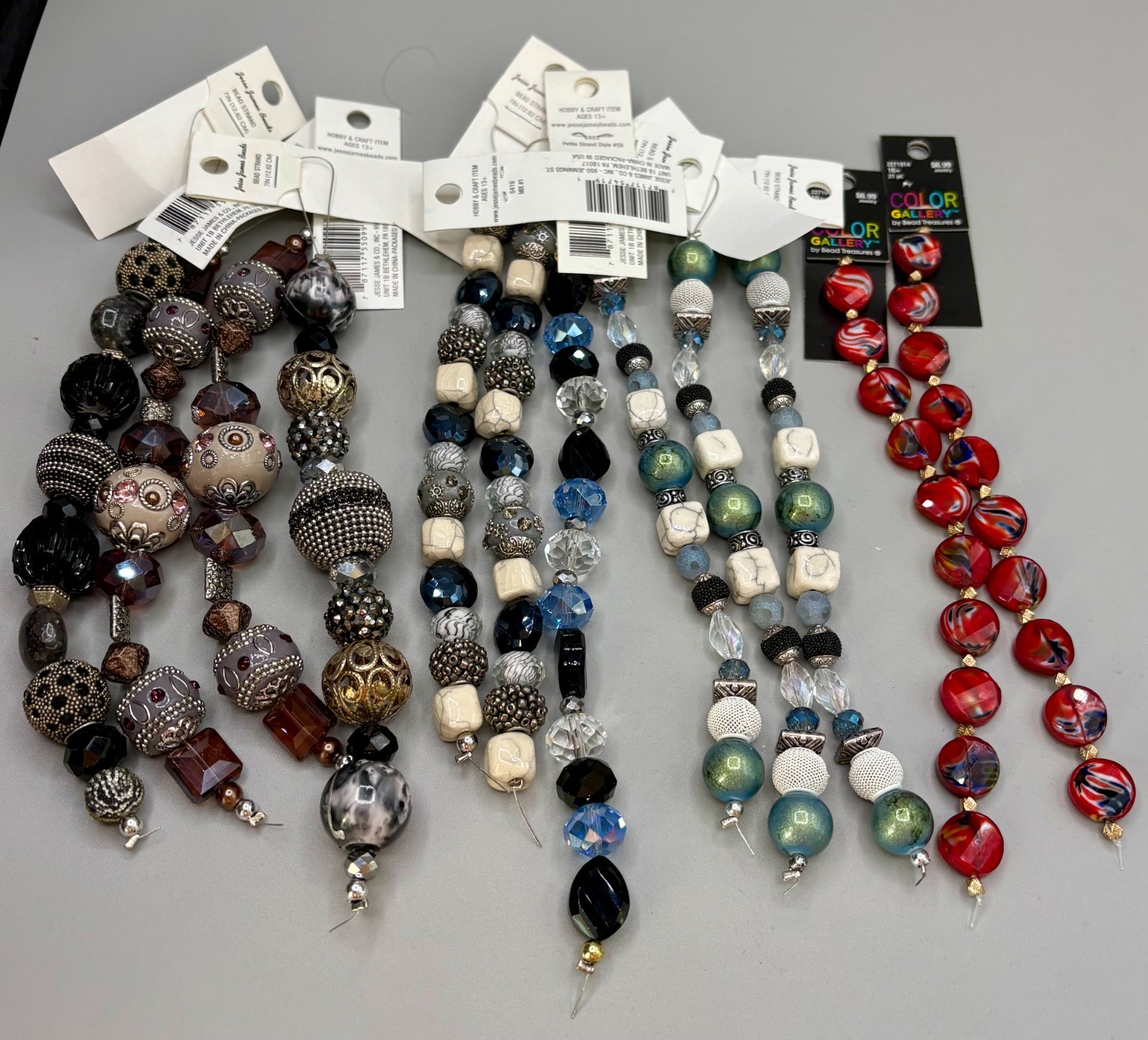New with tags 20 bead groups for Jewelry making at only $2.00 each.