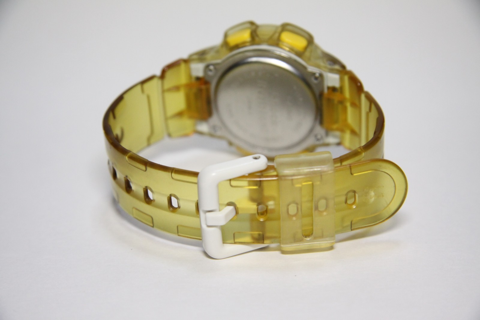 Casio Baby-G BG-350 Digital Watch Clear Yellow Orange Skeleton Japan Working