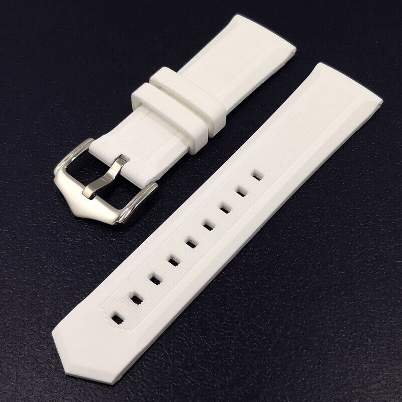 12/14/16/18/20/22/24/26/28MM Silicone Watch Band Strap Rubber Watchband Bracelet