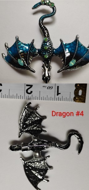 Enamel Rinestone Dragon Brooches | Colorful Mythical Animal Jewelry Pins