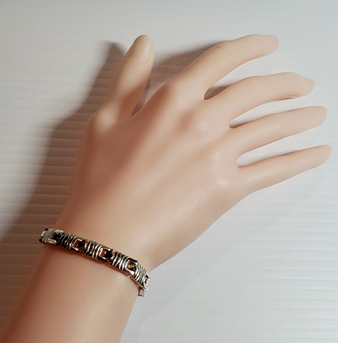 Solid 925 Sterling Silver Contemporary Bracelet 7.9 – 8in Modern Designer 22.7g