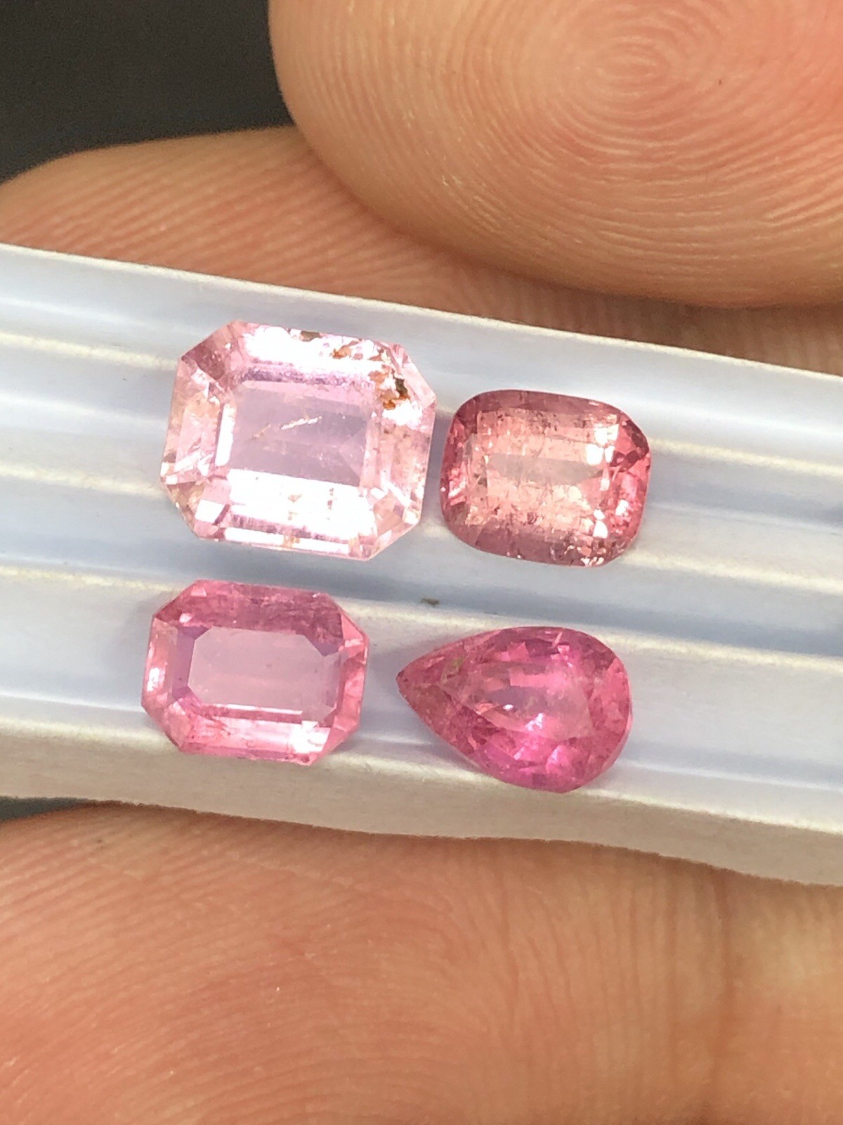 4 Ct Pink Faceted Tourmaline Lot From Afghanistan